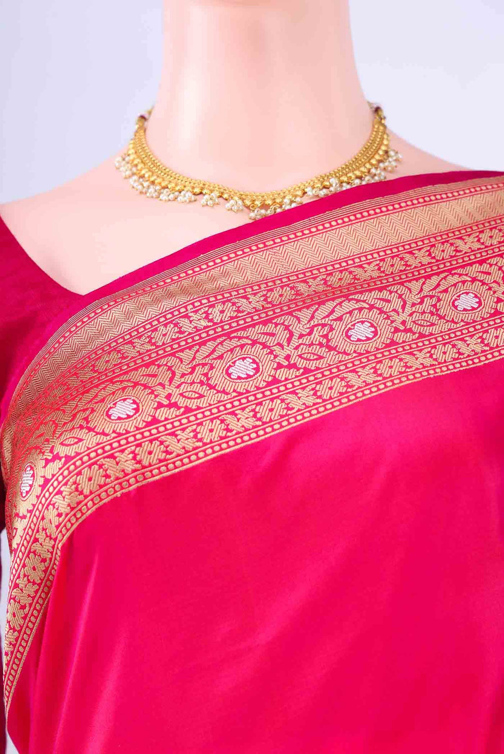 Pink Banarasi Silk Saree
