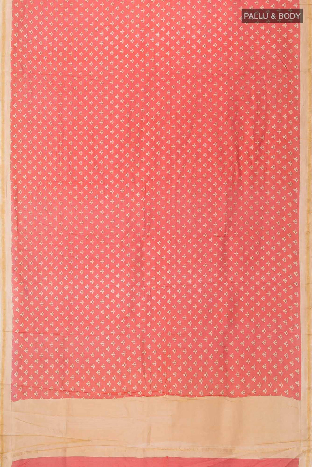 Rust Chanderi Silk Cotton Saree