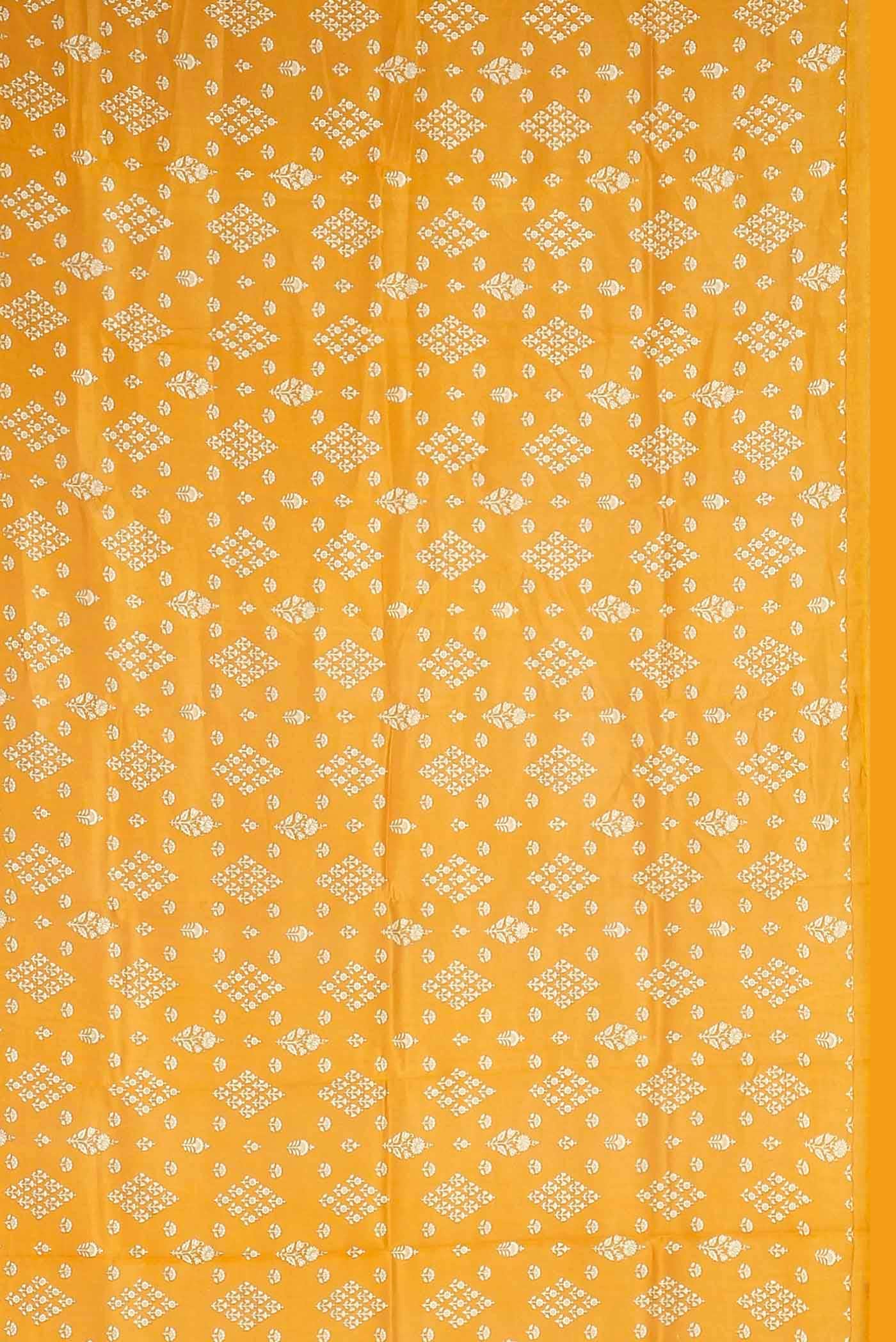 Orange Chanderi Silk Cotton Saree