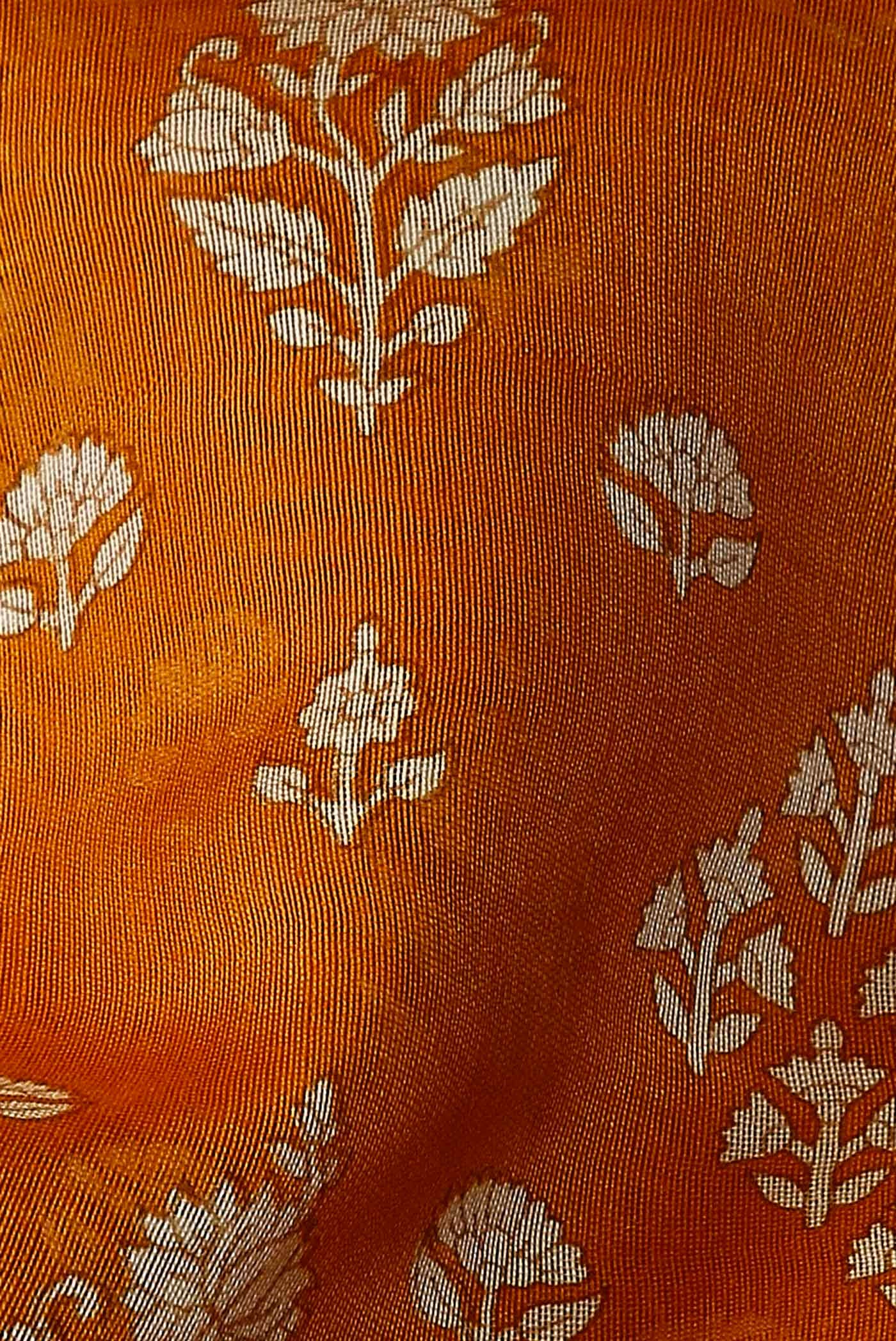 Orange Chanderi Silk Cotton Saree