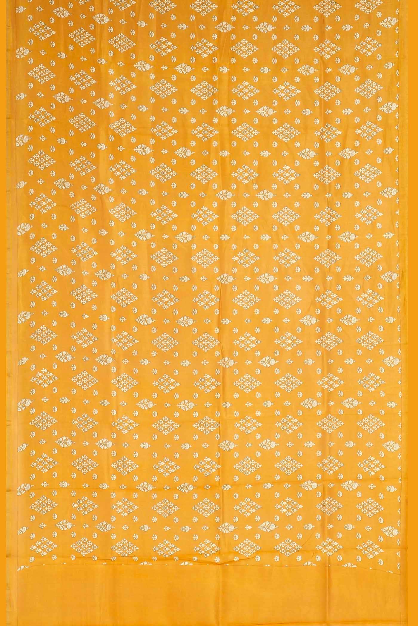 Orange Chanderi Silk Cotton Saree