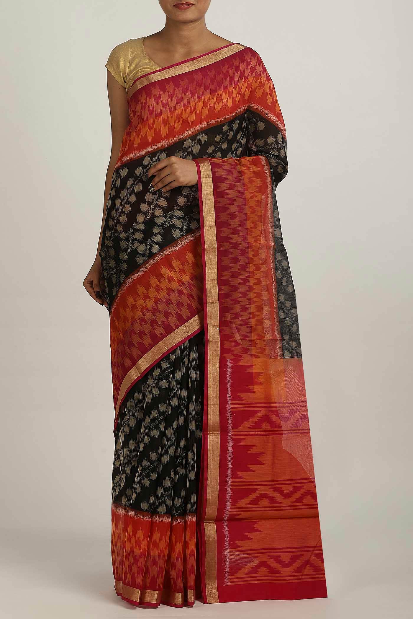 Black Silk Cotton Saree