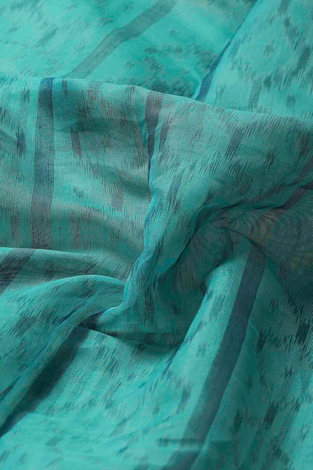 Turquoise Silk Cotton Saree