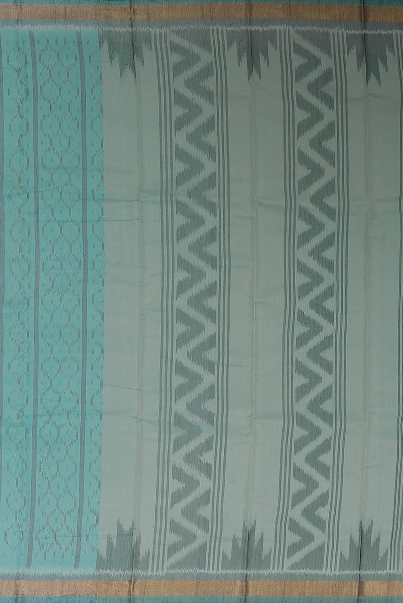 Turquoise Silk Cotton Saree