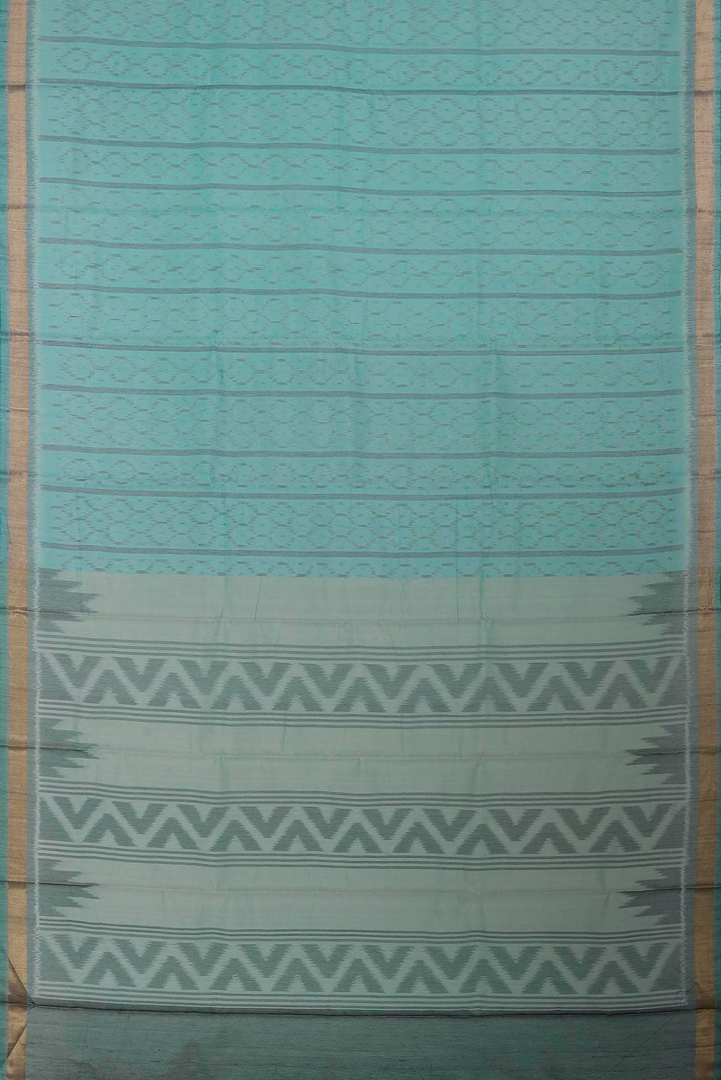 Turquoise Silk Cotton Saree