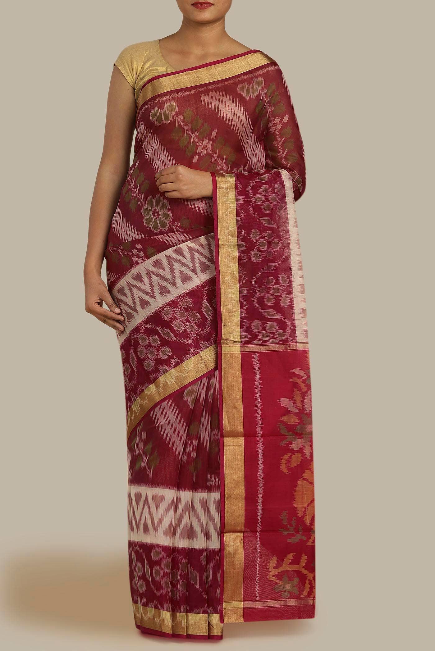 Pink Silk Cotton Saree