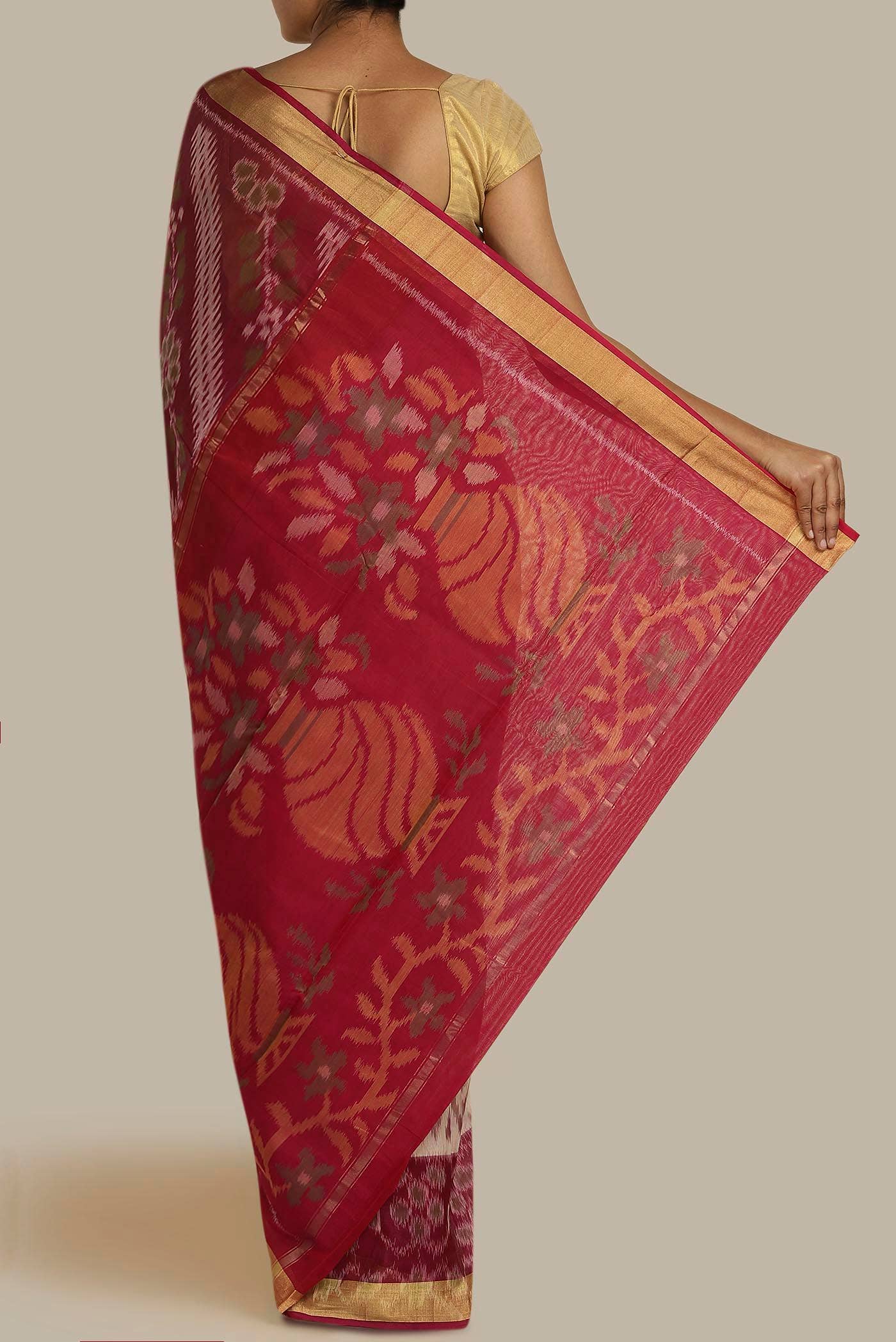 Pink Silk Cotton Saree