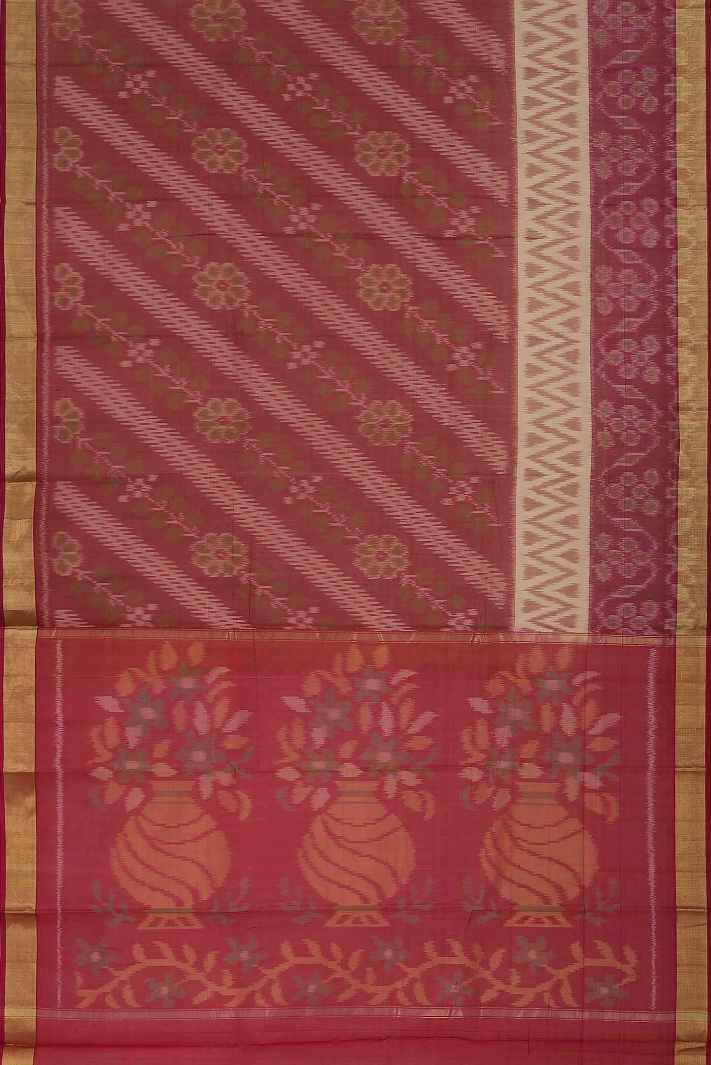 Pink Silk Cotton Saree