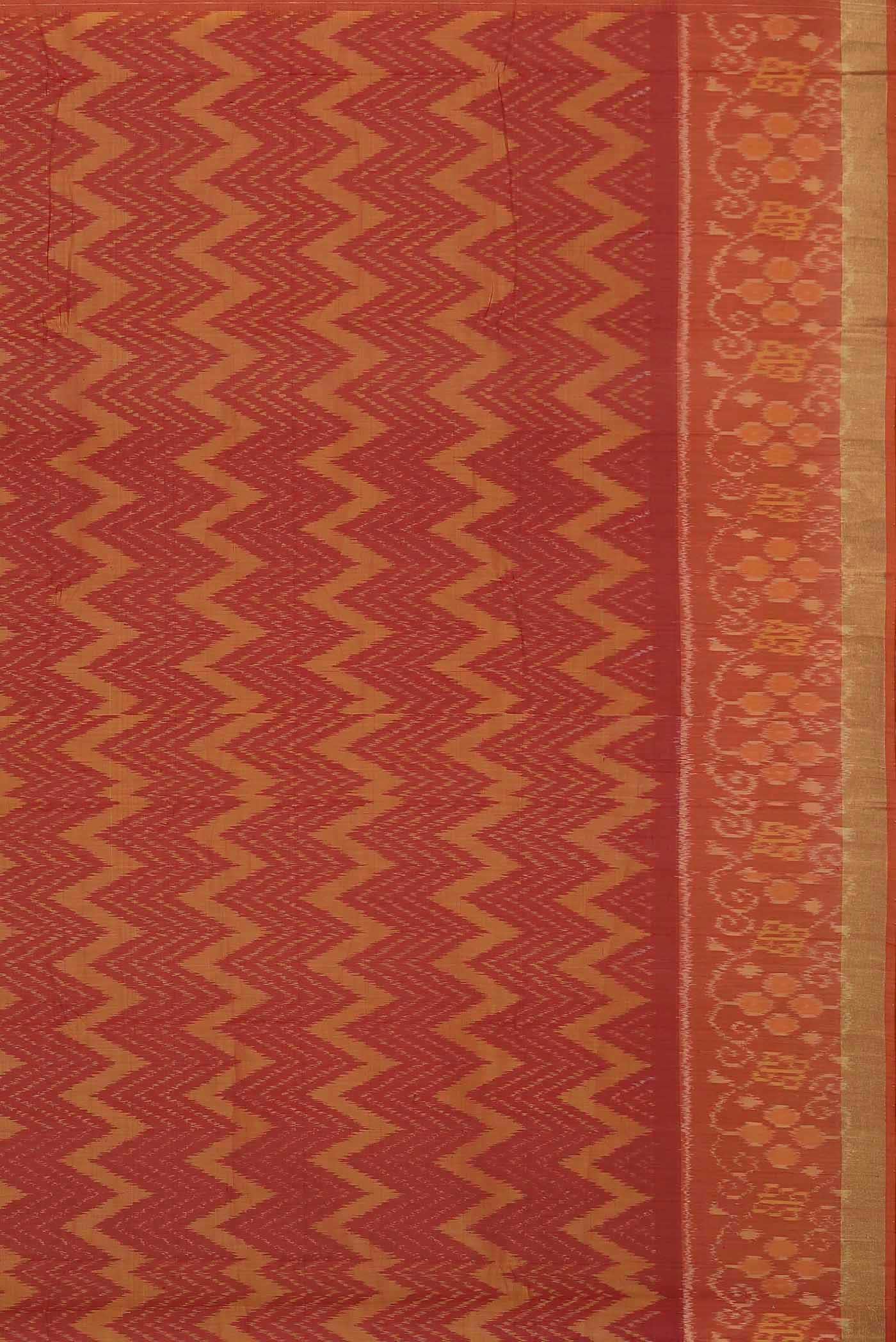 Orange Silk Cotton Saree