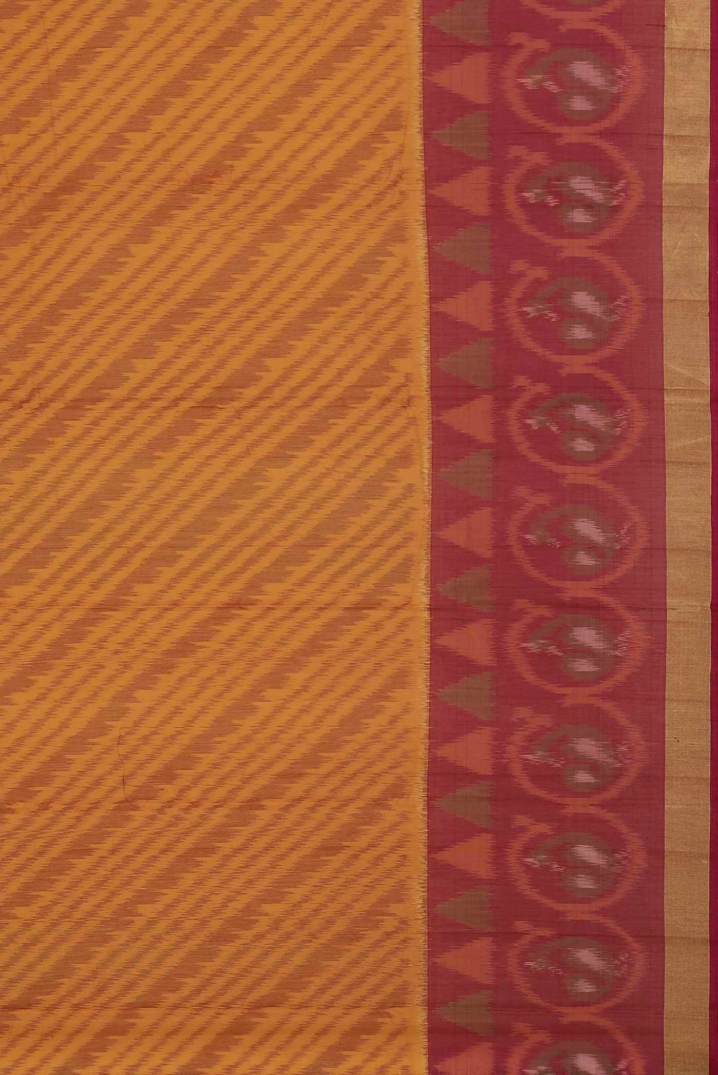 Orange Silk Cotton Saree