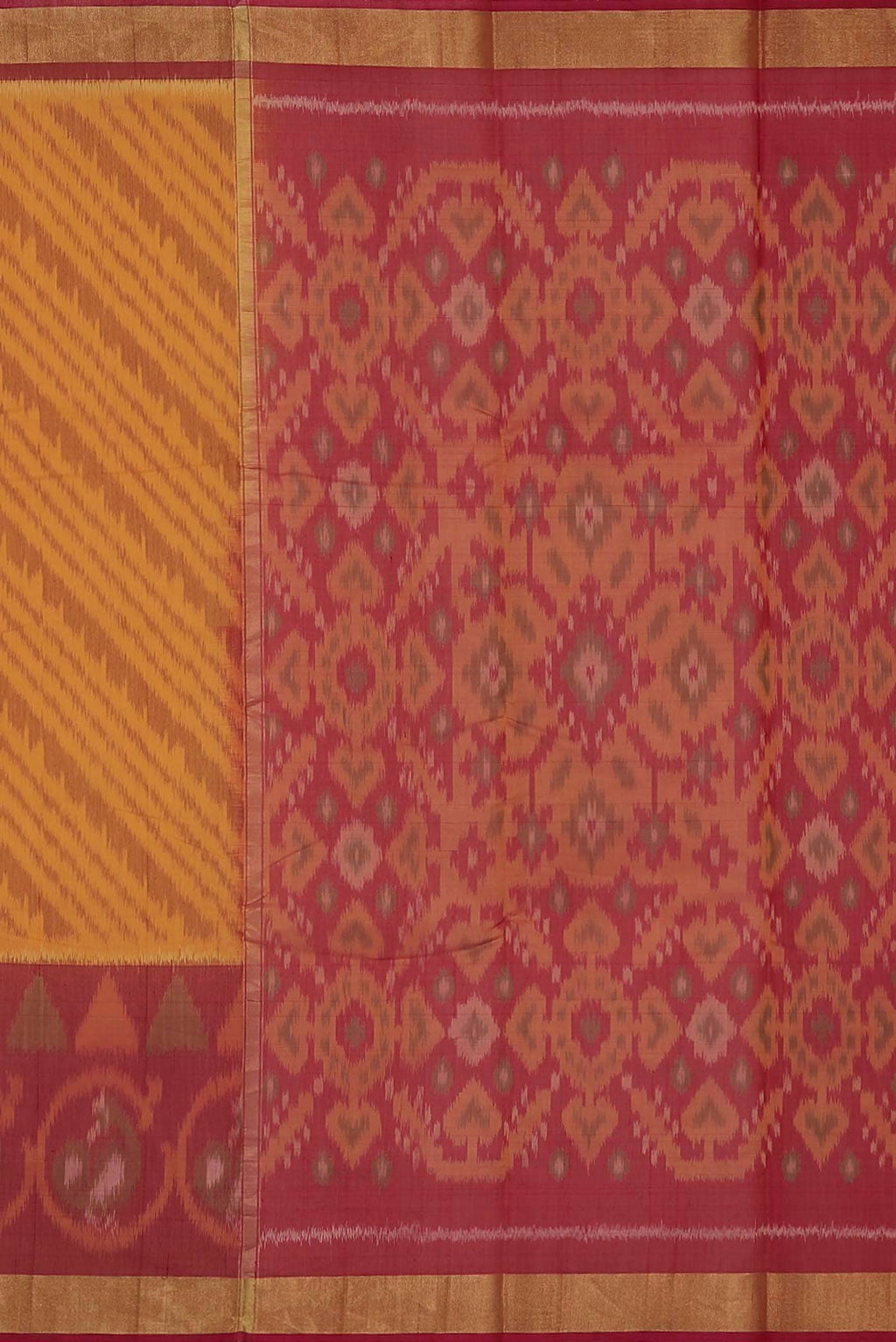 Orange Silk Cotton Saree