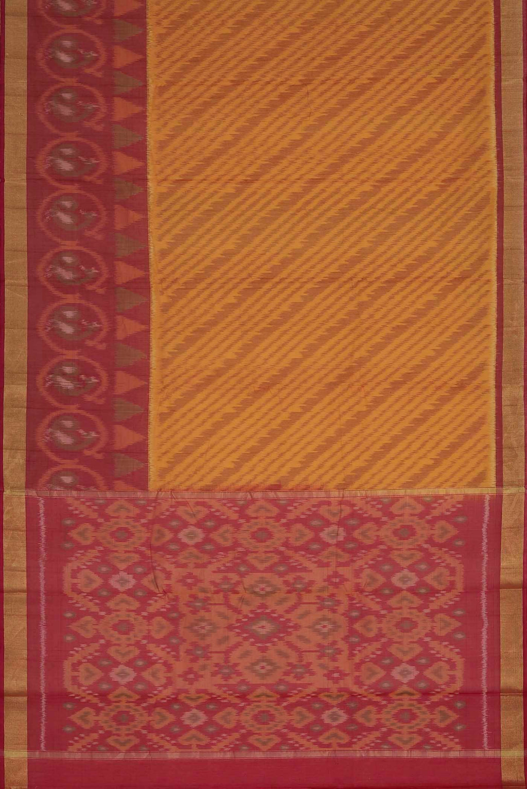 Orange Silk Cotton Saree