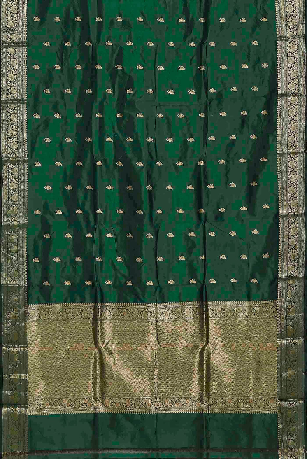 Green Banarasi Katan Silk Saree