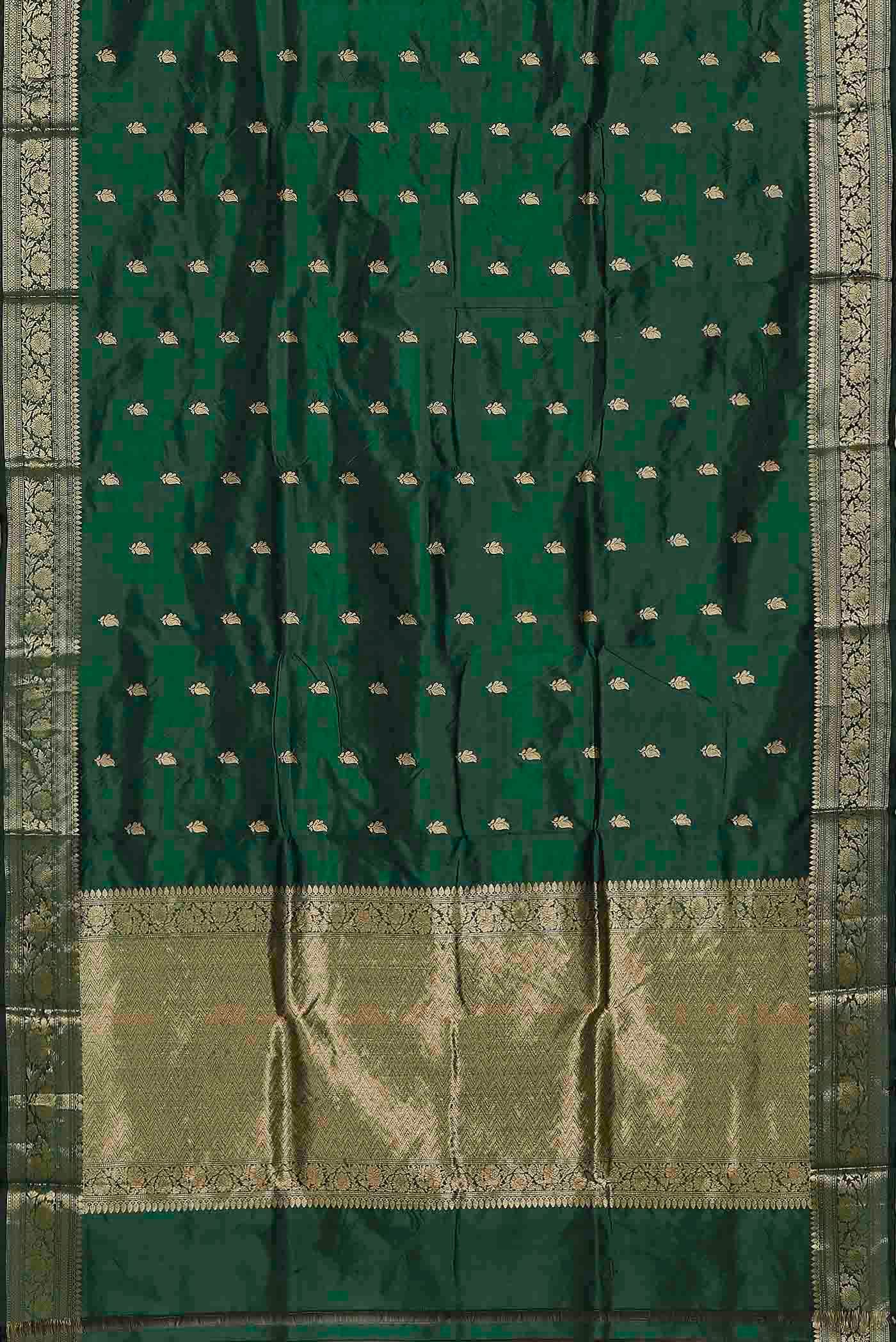 Green Banarasi Katan Silk Saree