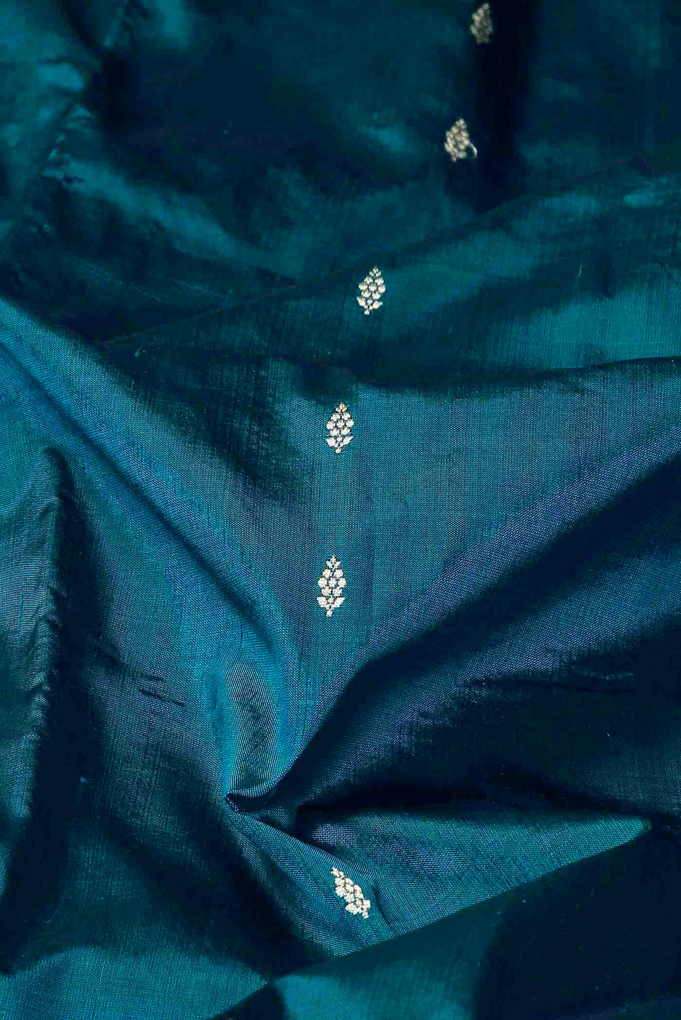 Blue Banarasi Katan Silk Saree
