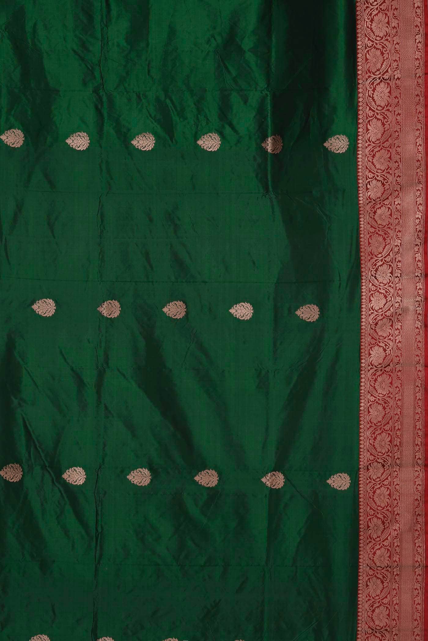Green Banarasi Katan Silk Saree
