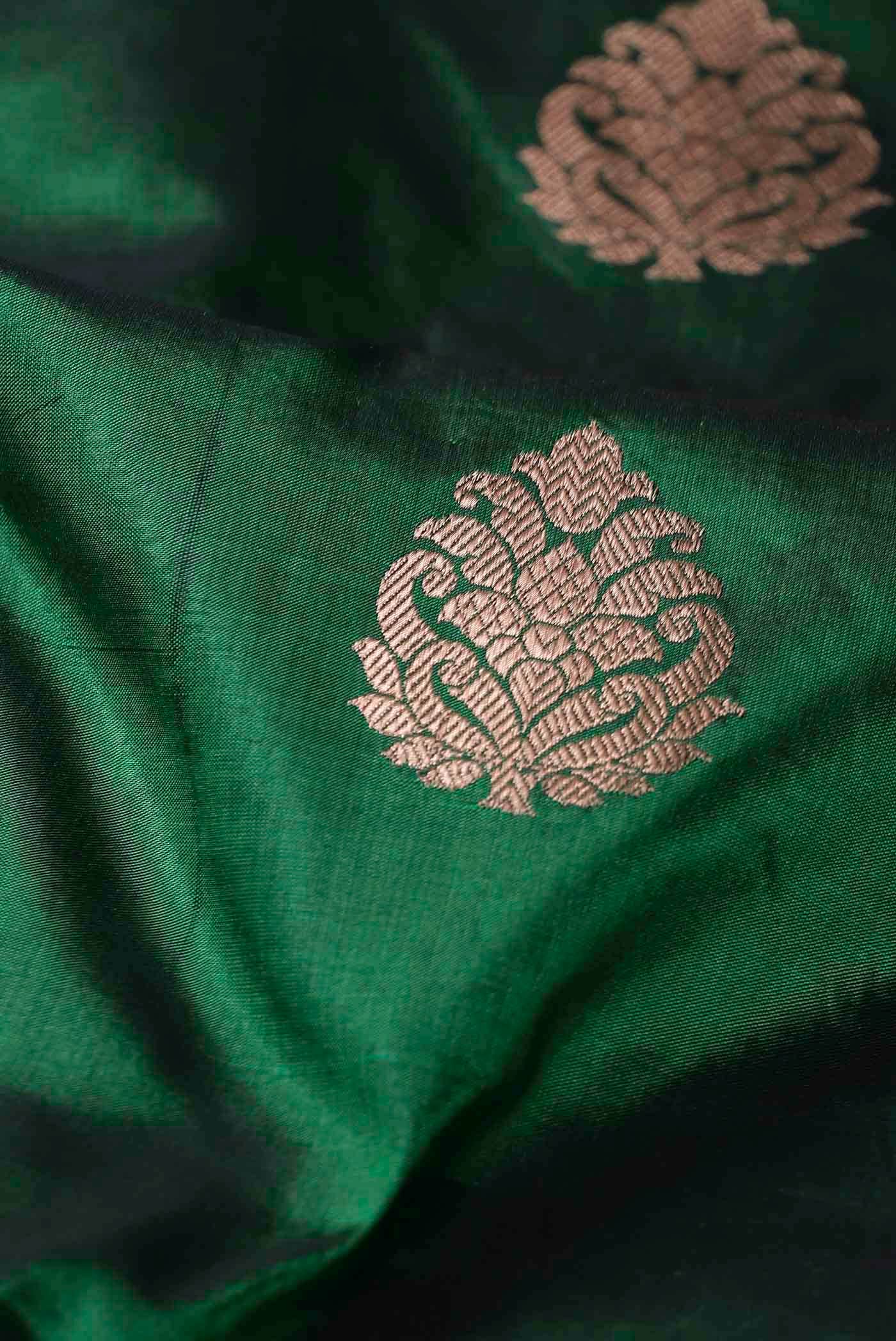 Green Banarasi Katan Silk Saree