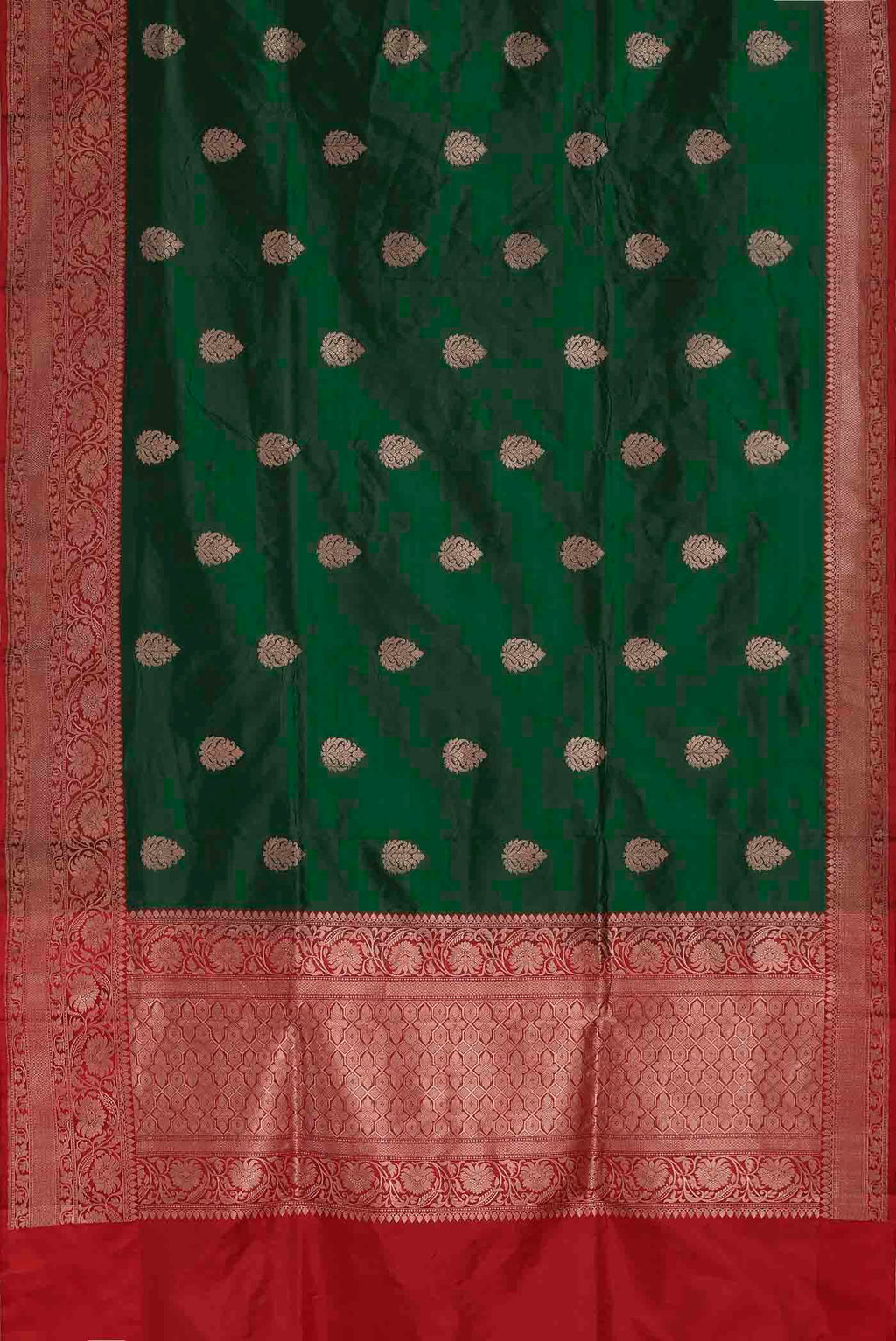 Green Banarasi Katan Silk Saree