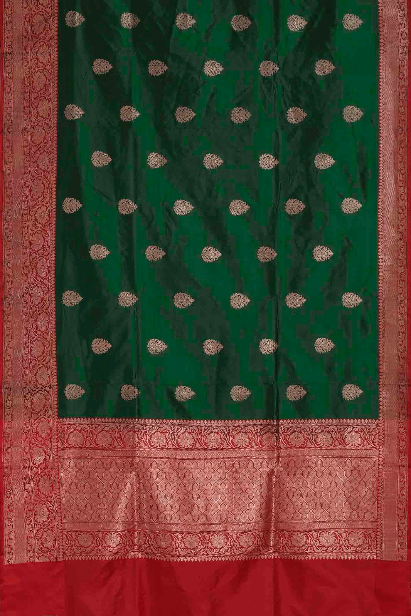 Green Banarasi Katan Silk Saree