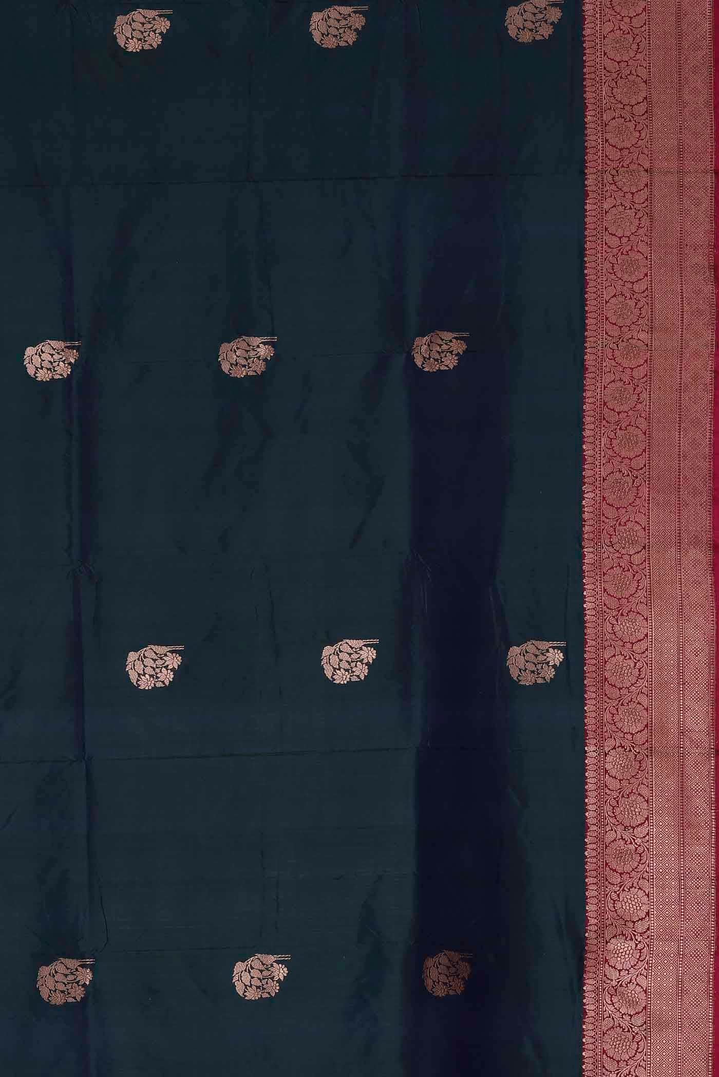 Blue Banarasi Katan Silk Saree