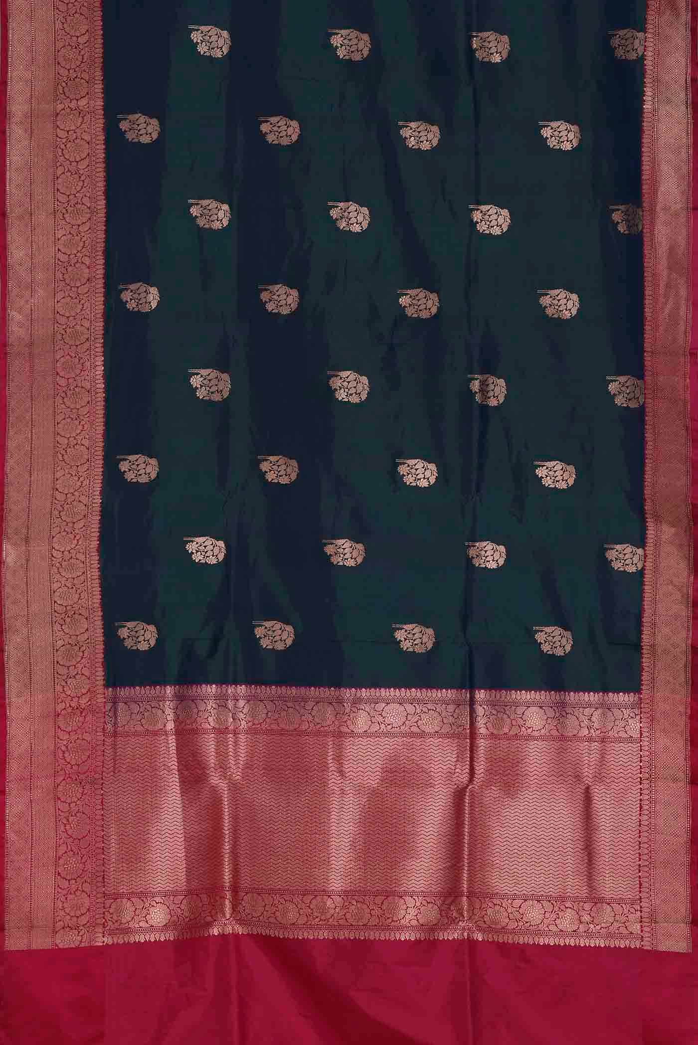 Blue Banarasi Katan Silk Saree
