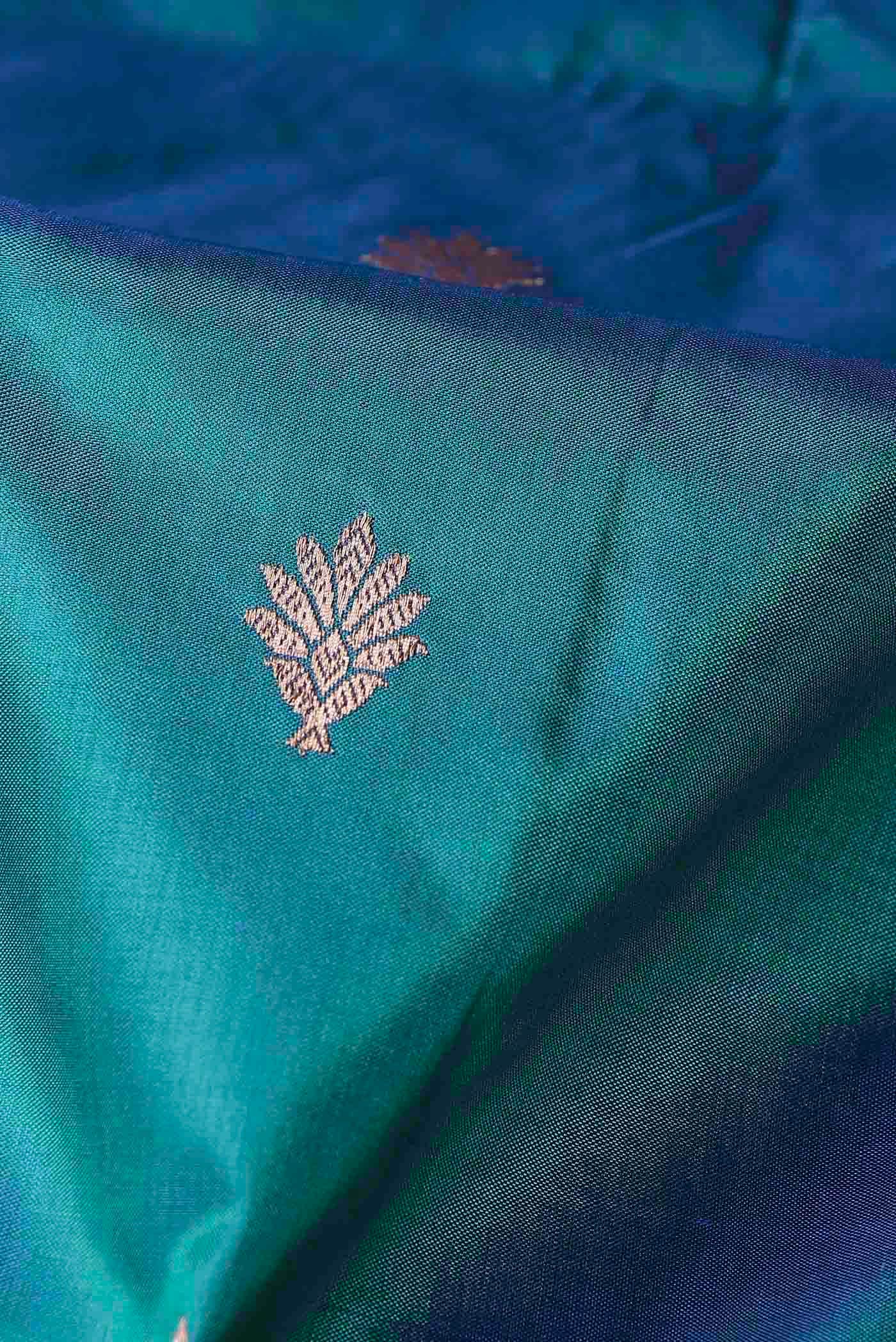 Blue Banarasi Katan Silk Saree