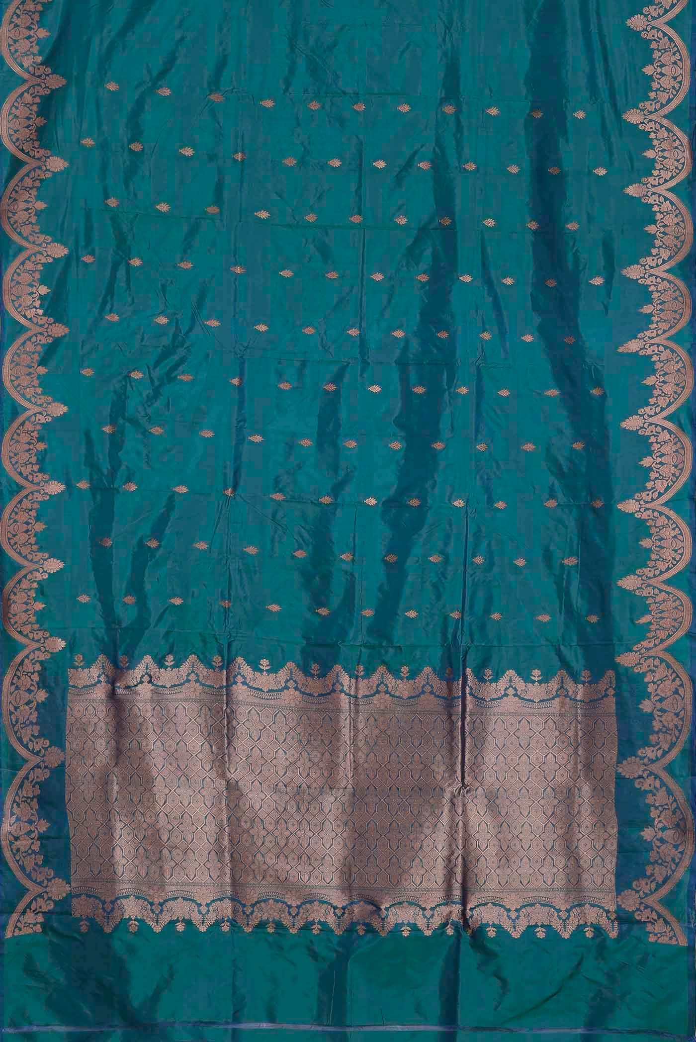 Blue Banarasi Katan Silk Saree