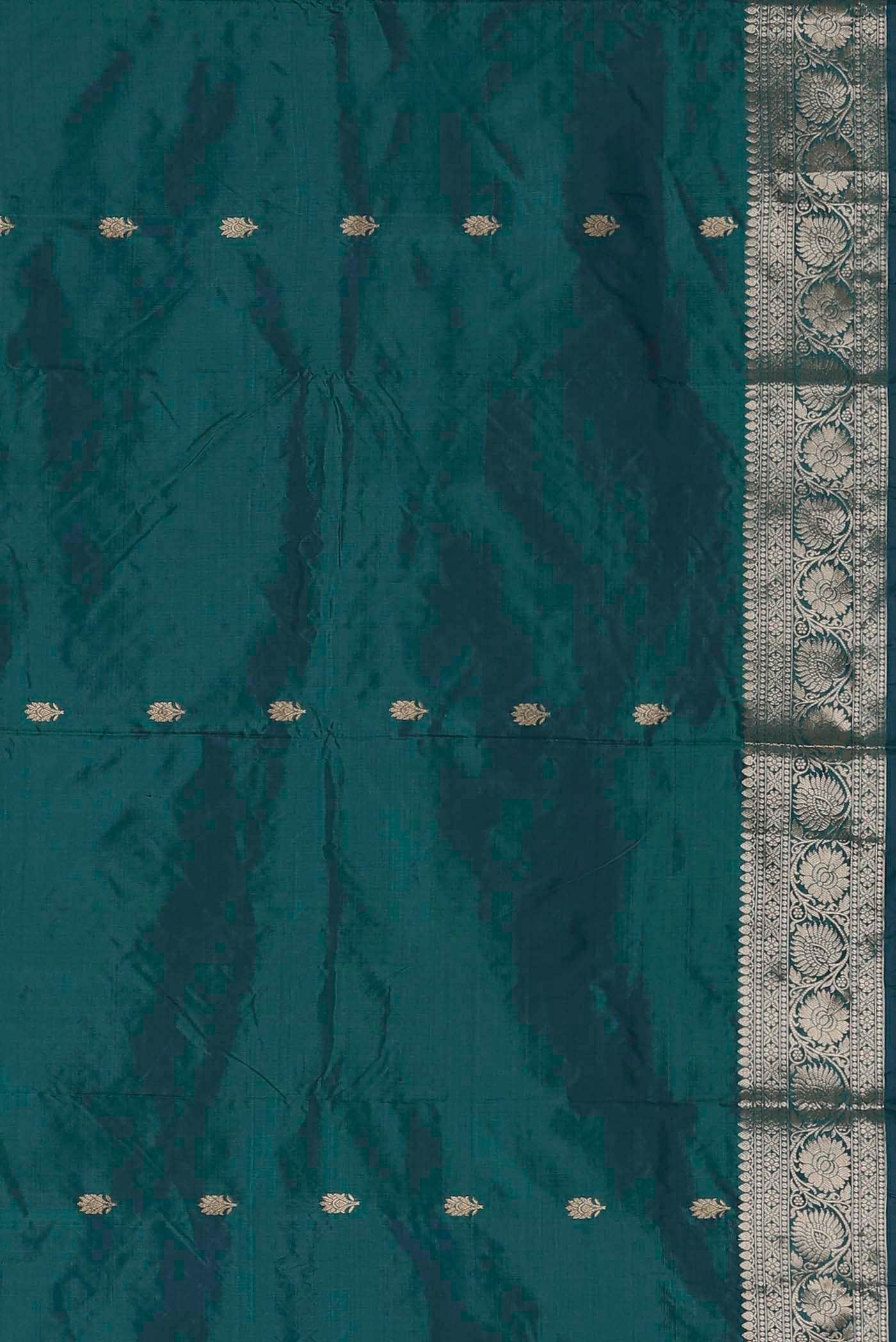Blue Banarasi Katan Silk Saree