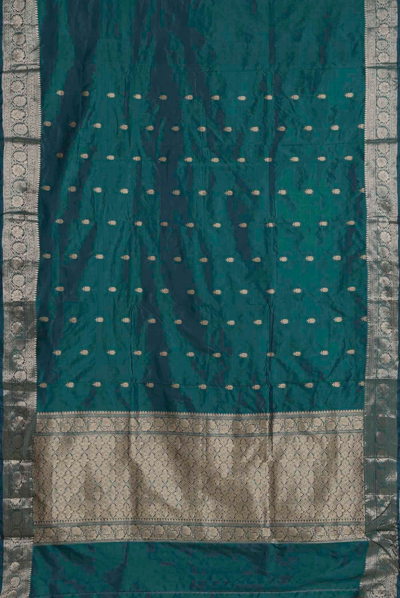 Blue Banarasi Katan Silk Saree