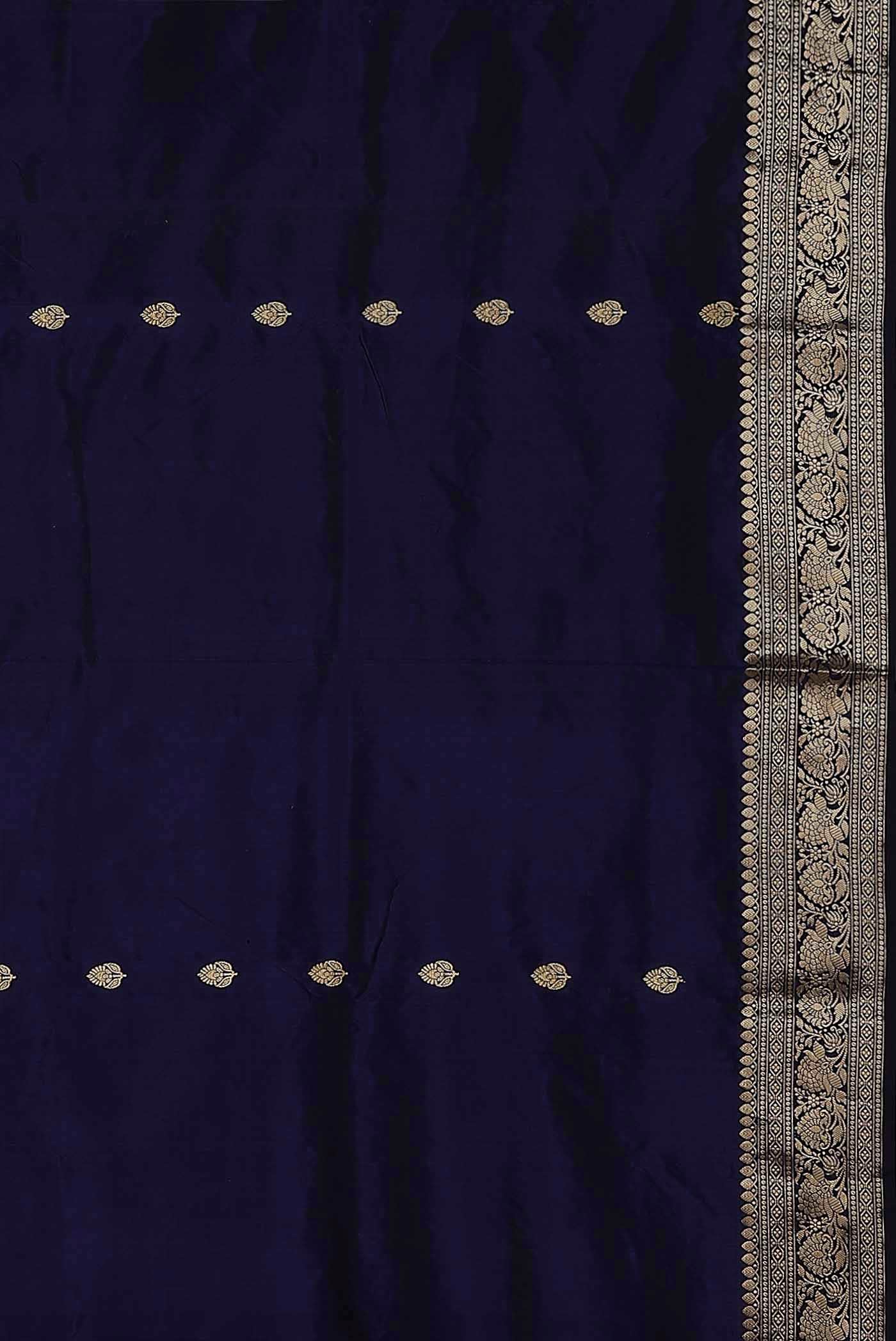 Blue Banarasi Katan Silk Saree