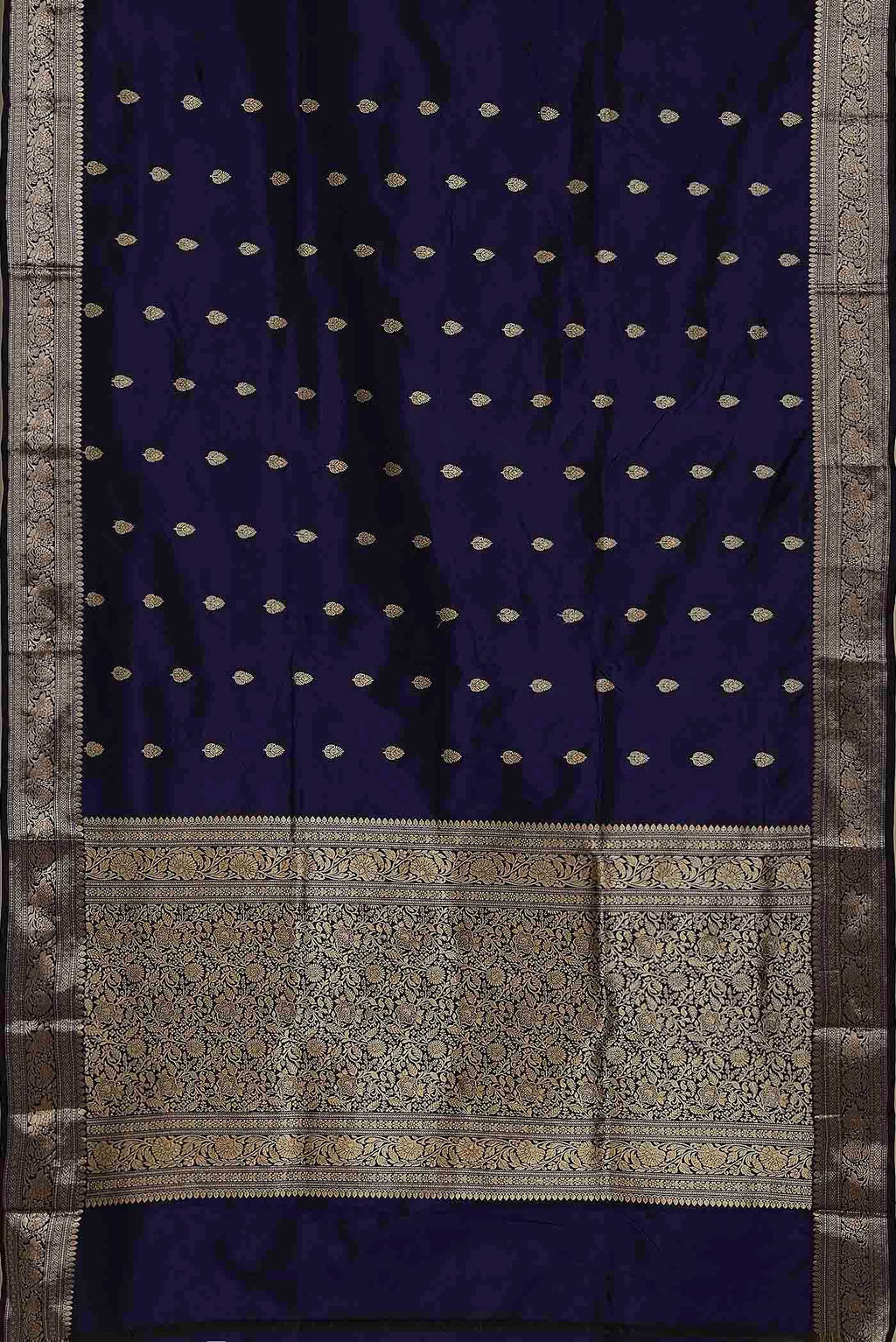 Blue Banarasi Katan Silk Saree