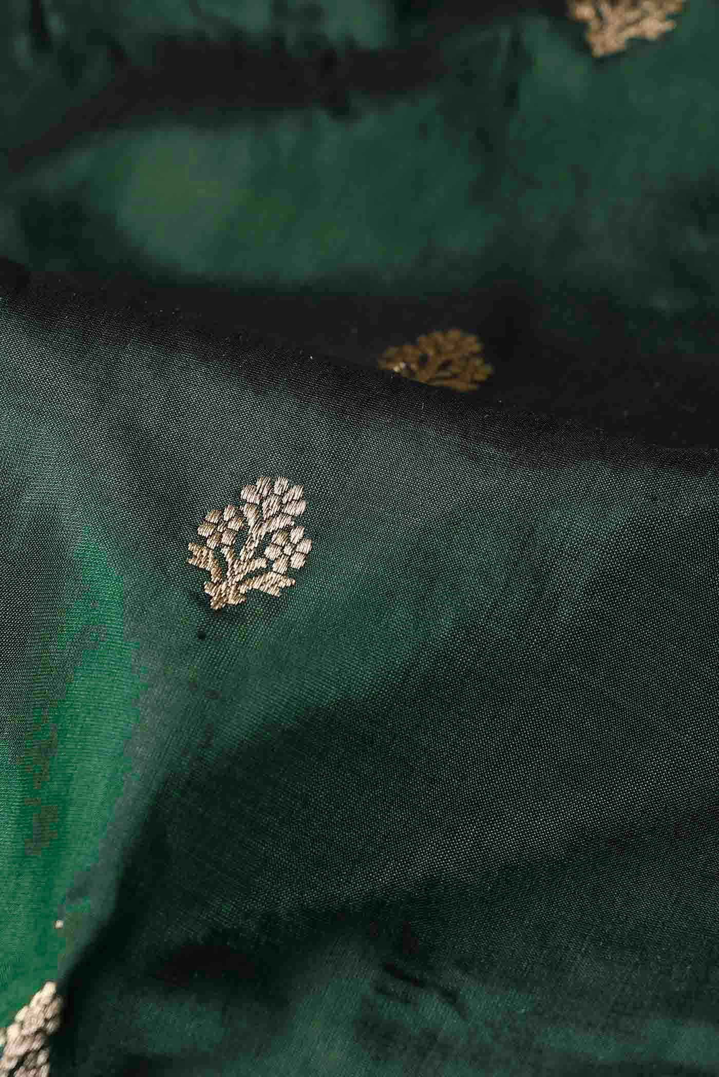 Green Banarasi Katan Silk Saree