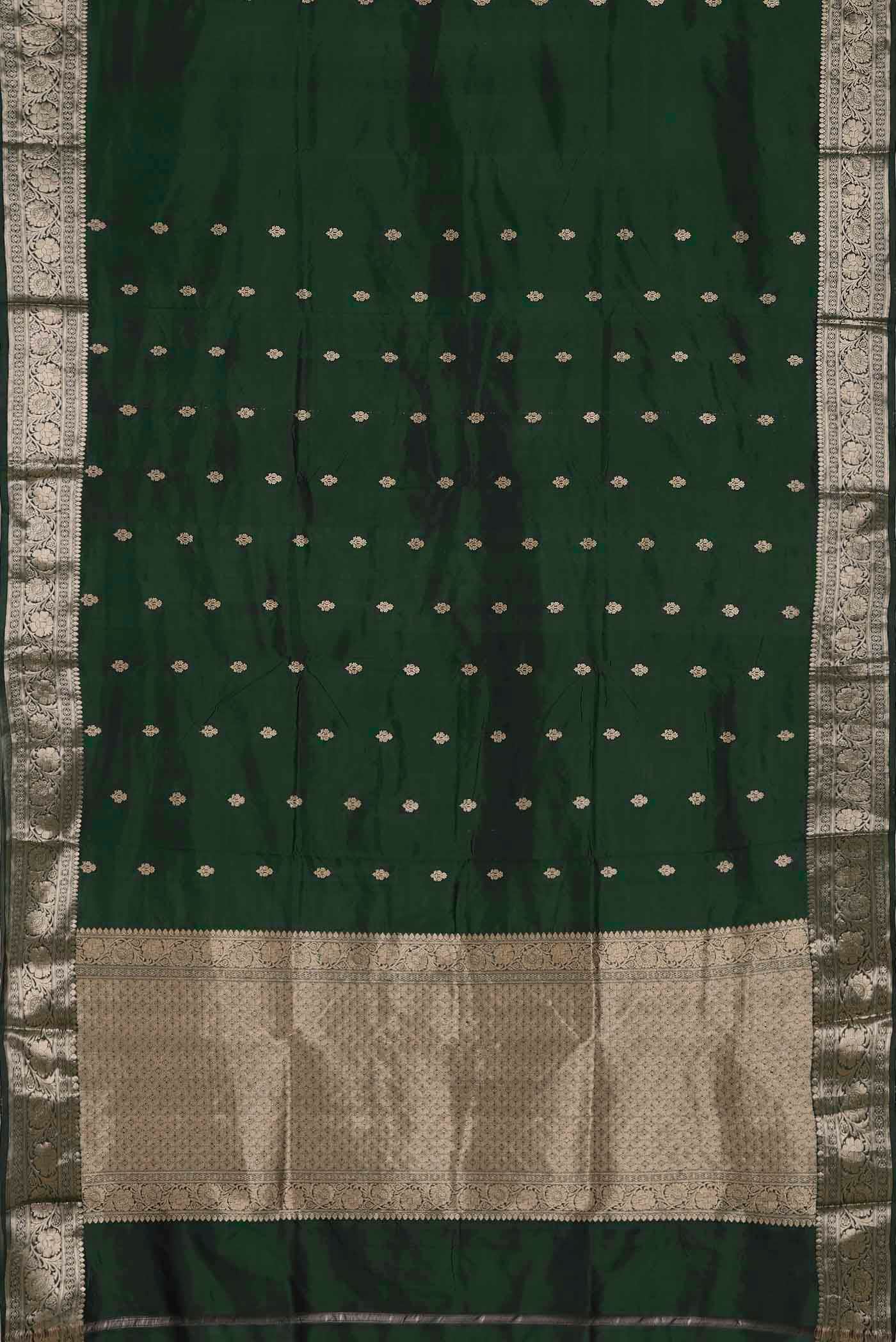 Green Banarasi Katan Silk Saree