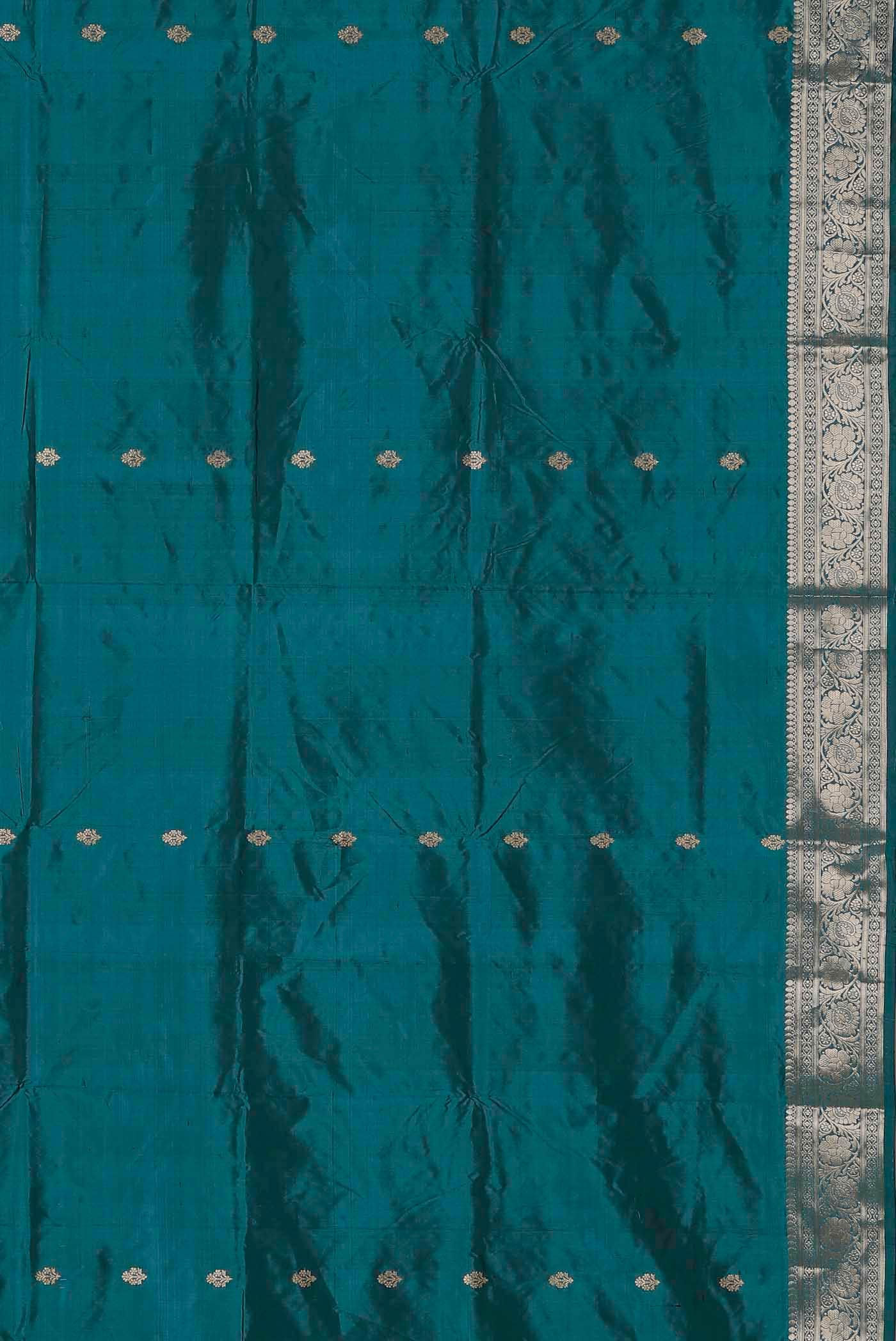 Blue Banarasi Katan Silk Saree