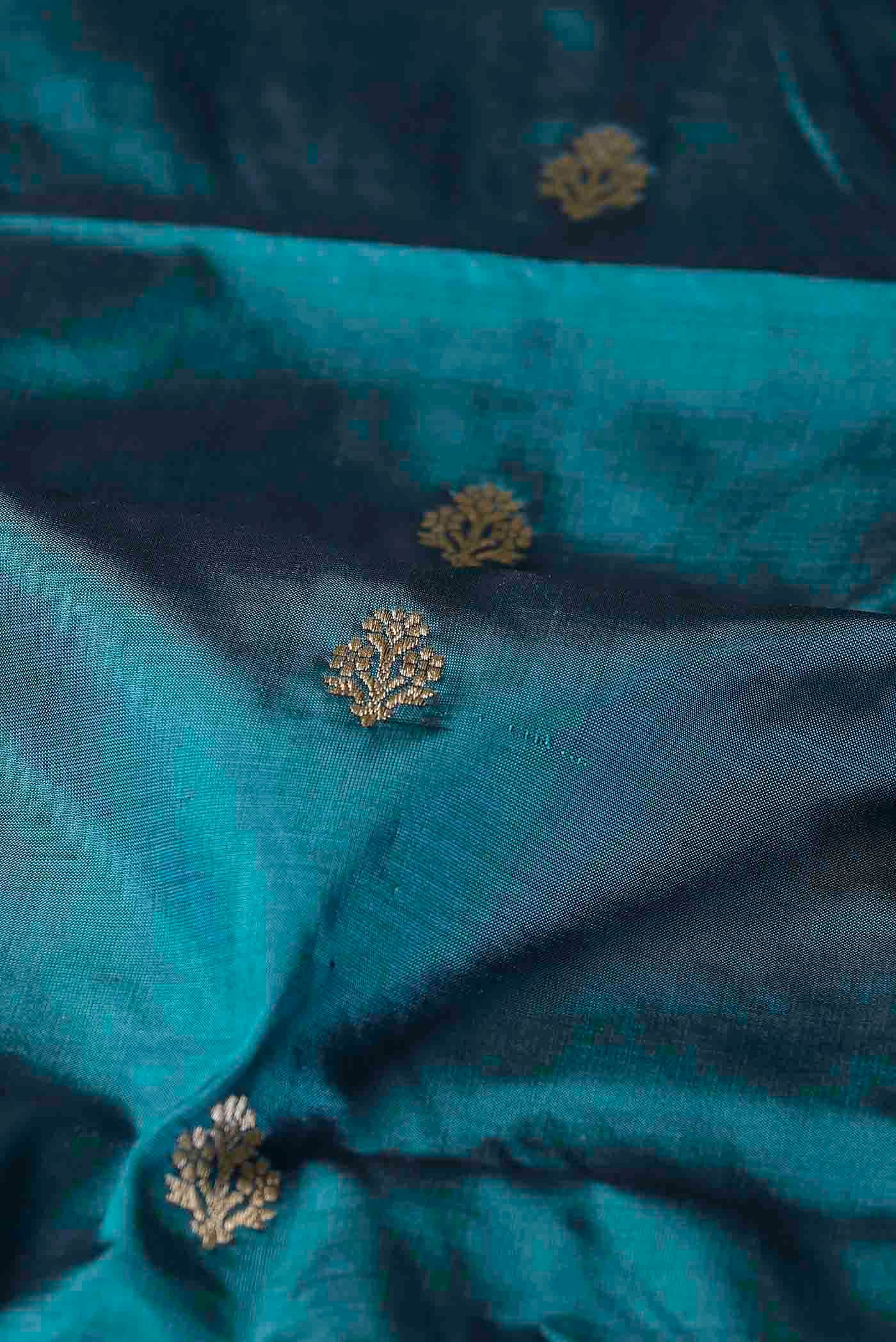 Blue Banarasi Katan Silk Saree
