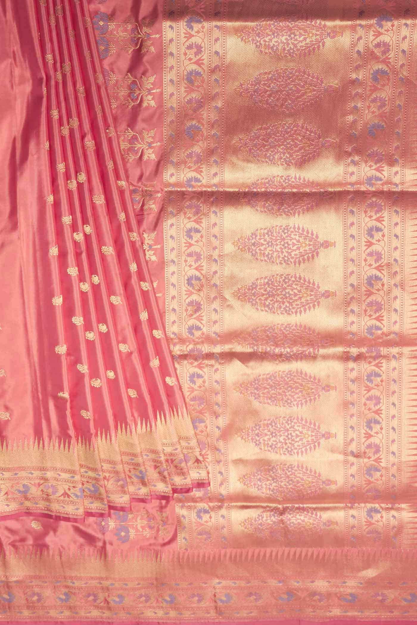 Pink Paithani Silk Saree