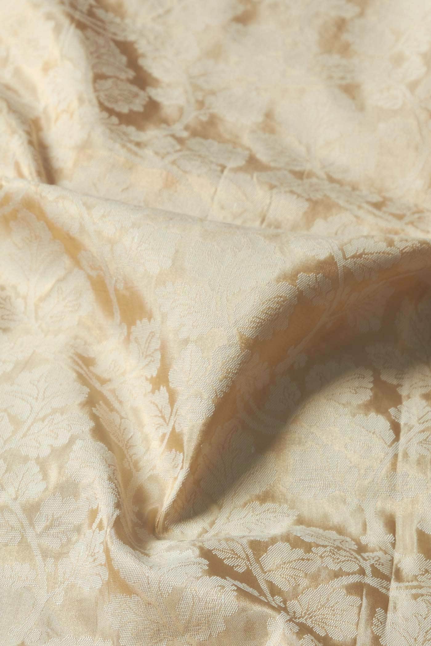 Beige Banarasi Silk Saree