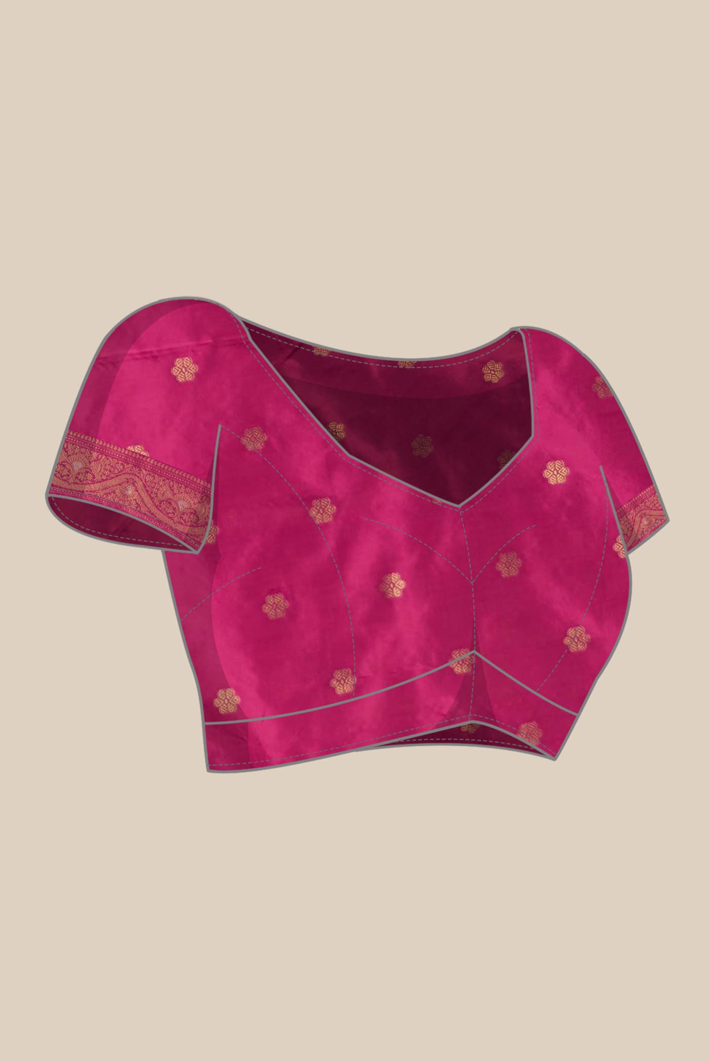 Pink Banarasi Silk Saree