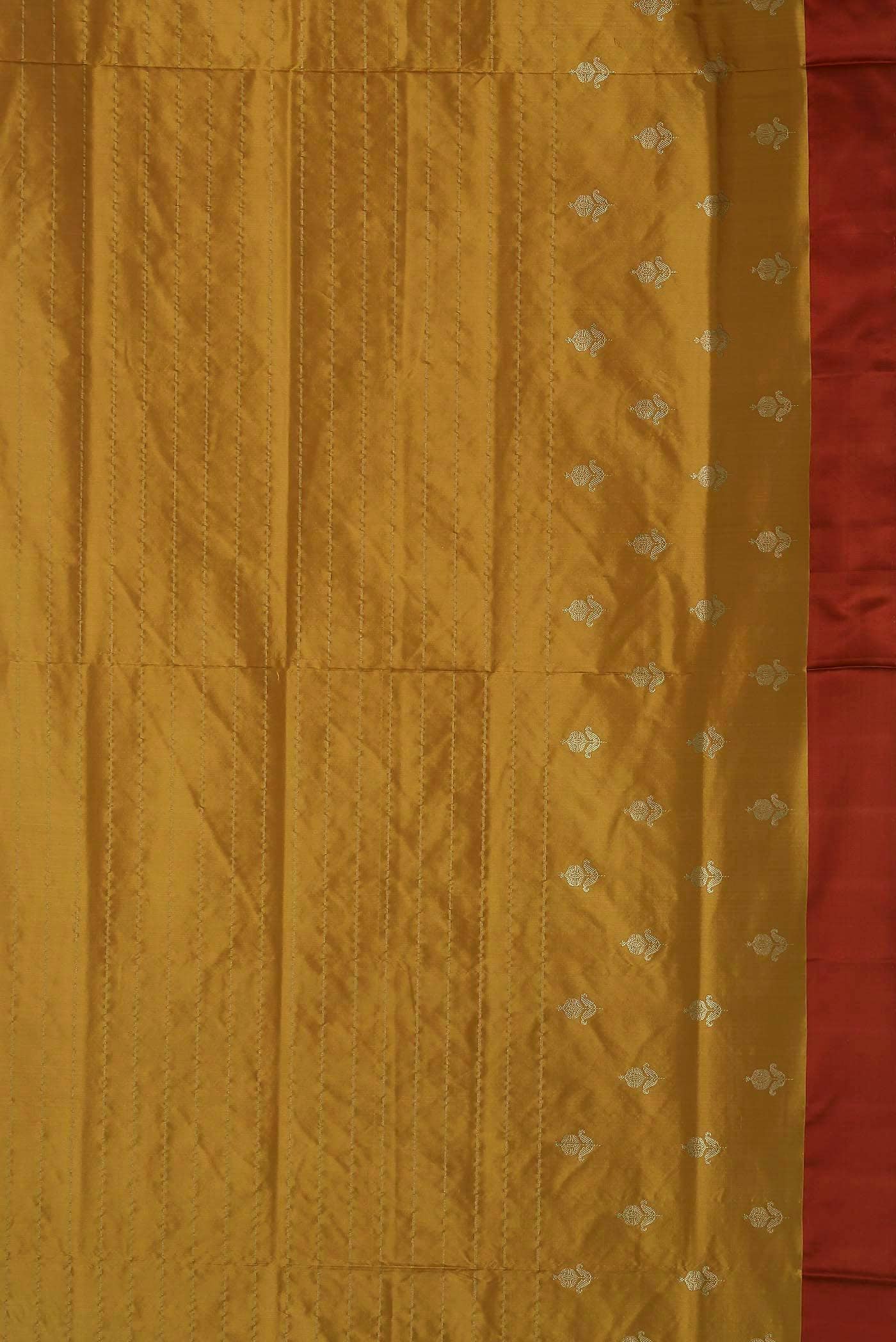 Mustard Banarasi Silk Saree