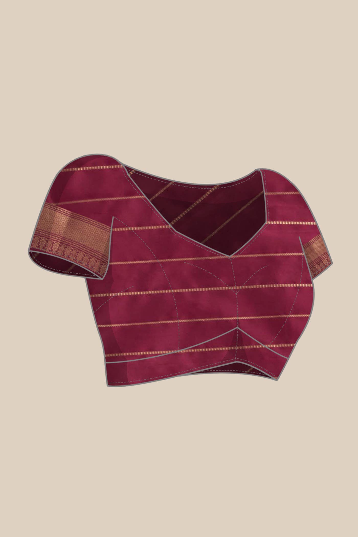 Maroon Banarasi Silk Saree