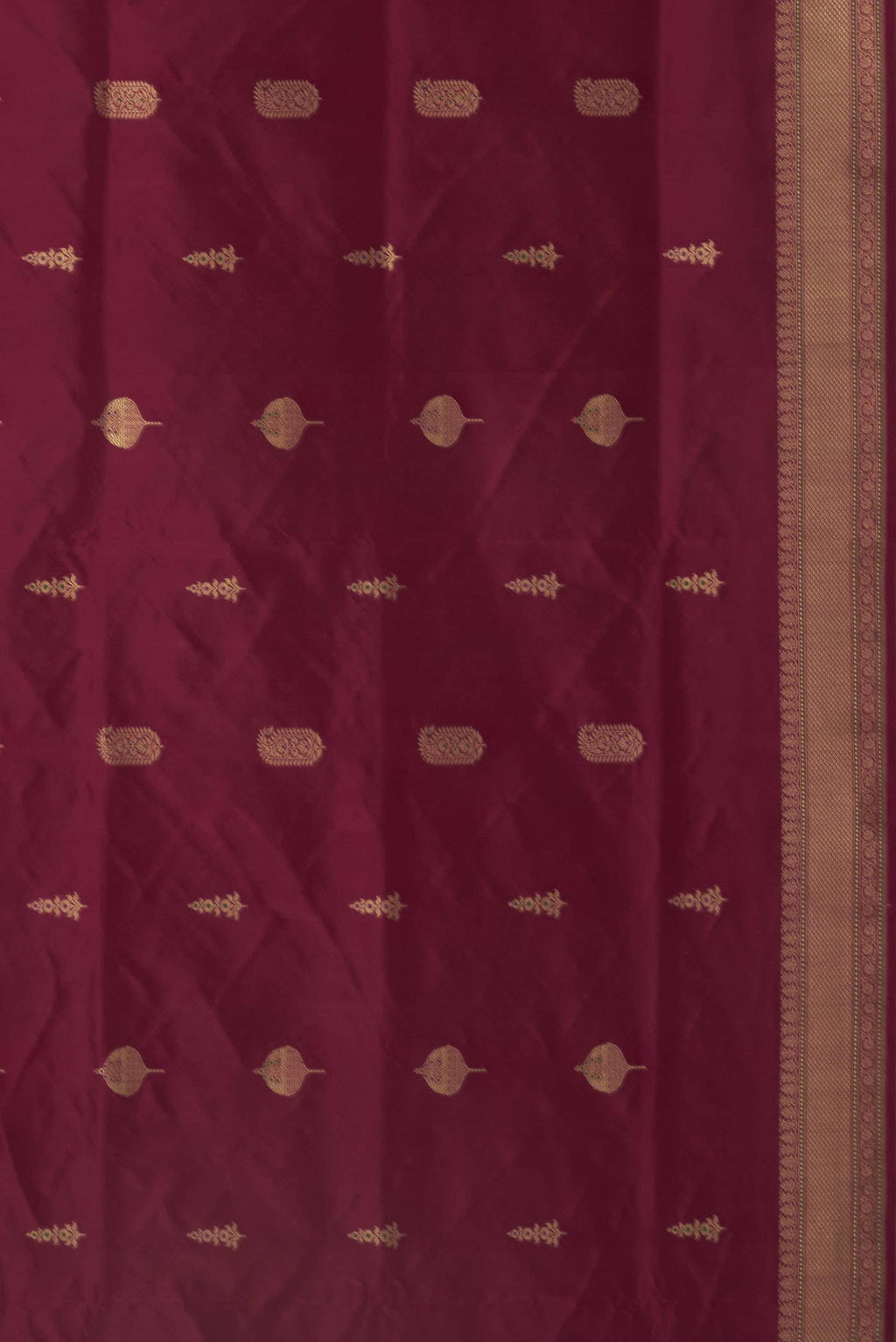 Maroon Banarasi Silk Saree