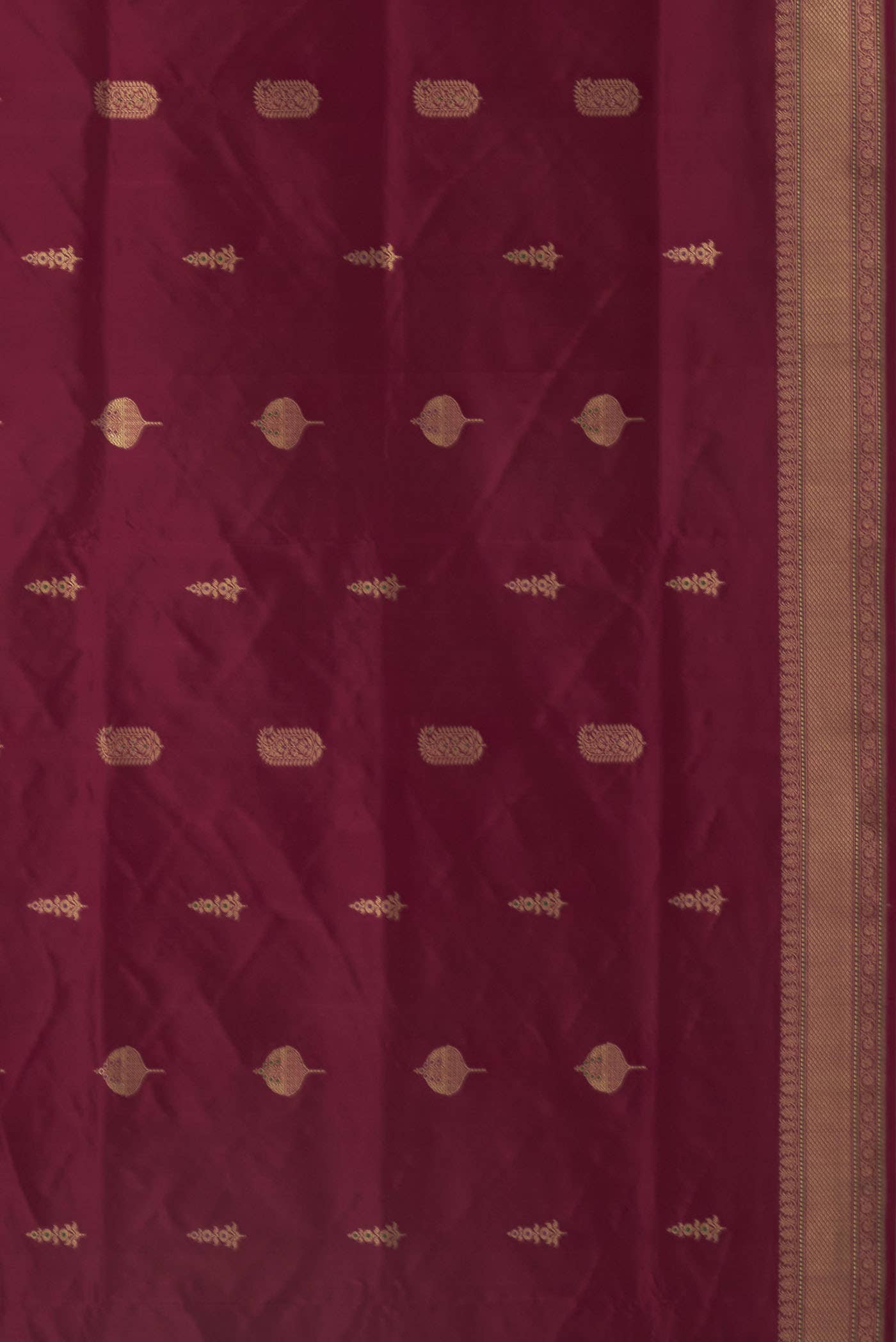 Maroon Banarasi Silk Saree