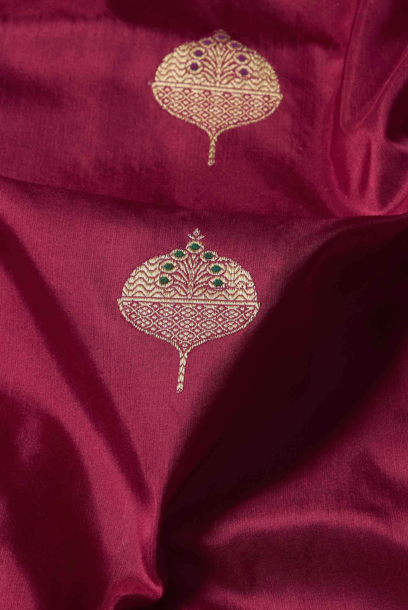 Maroon Banarasi Silk Saree
