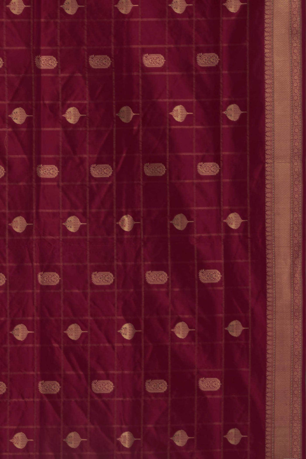 Maroon Banarasi Silk Saree