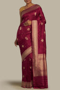 Maroon Banarasi Silk Saree
