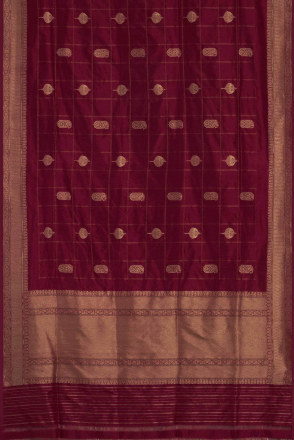 Maroon Banarasi Silk Saree