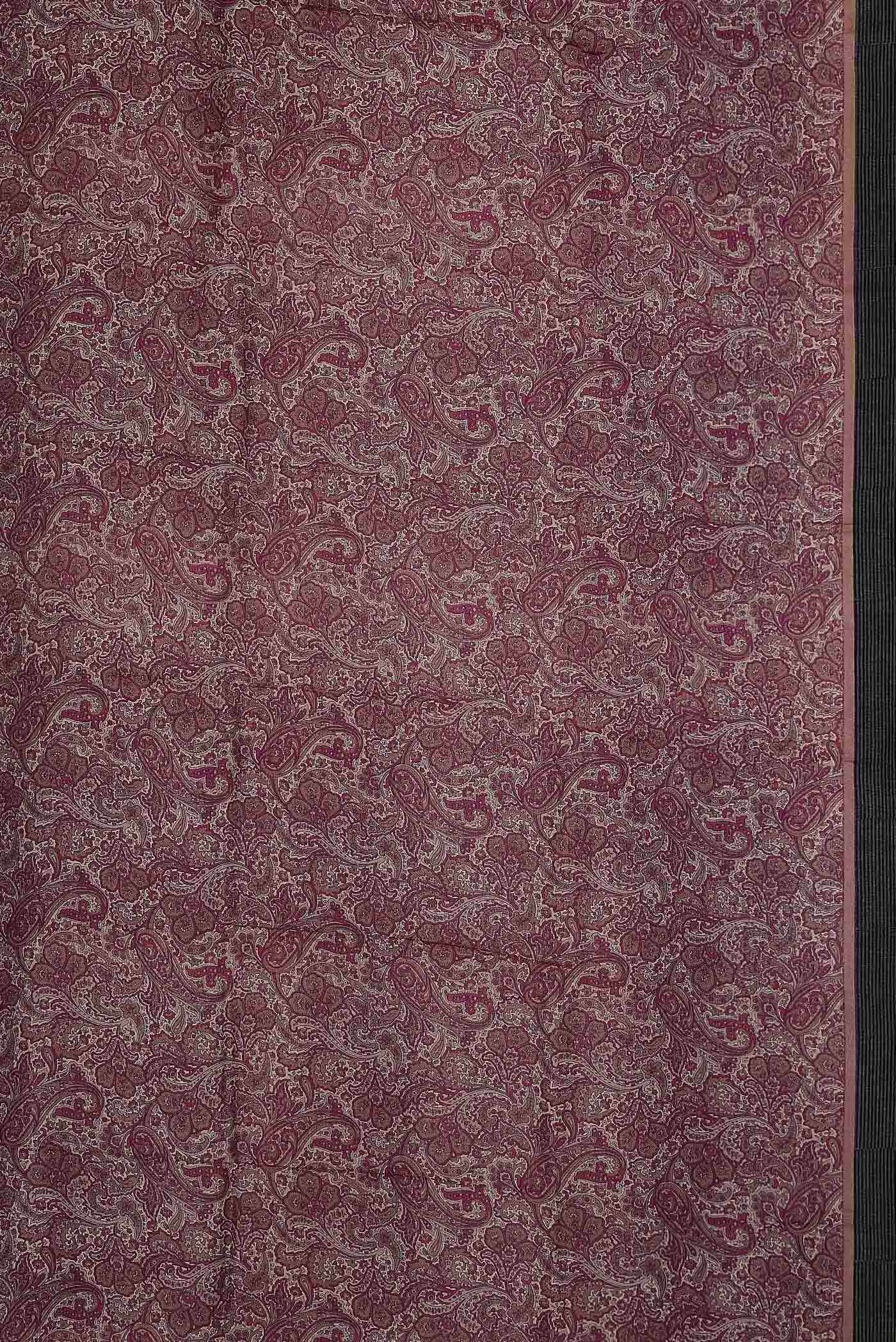 Beige Pashmina Silk Saree