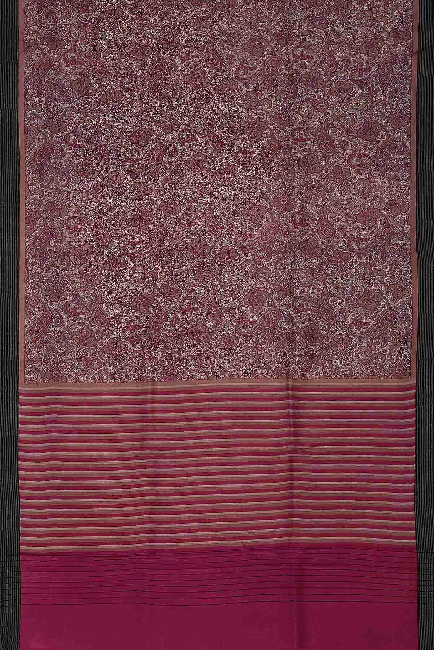Beige Pashmina Silk Saree