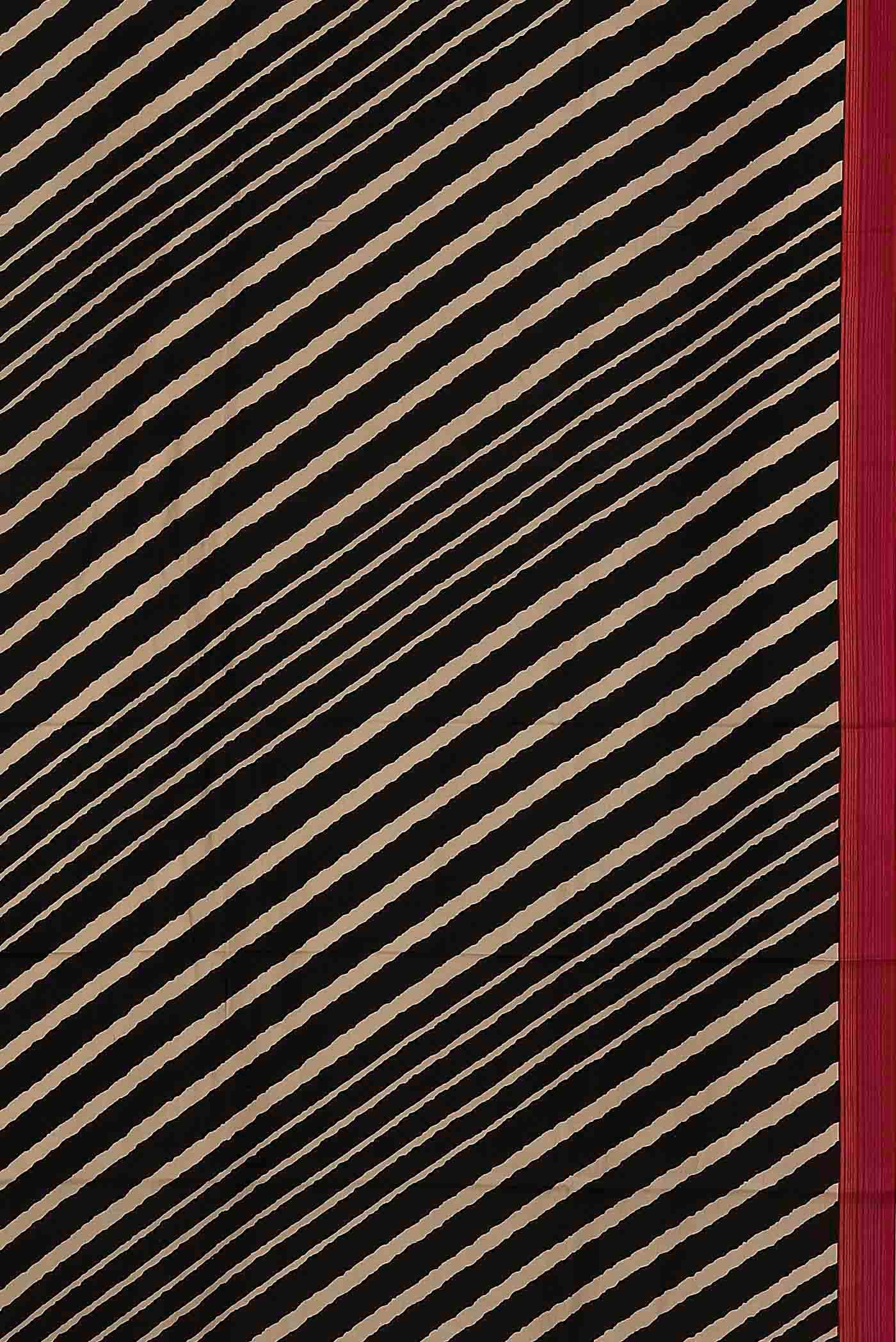 Black Printed Silk Saree