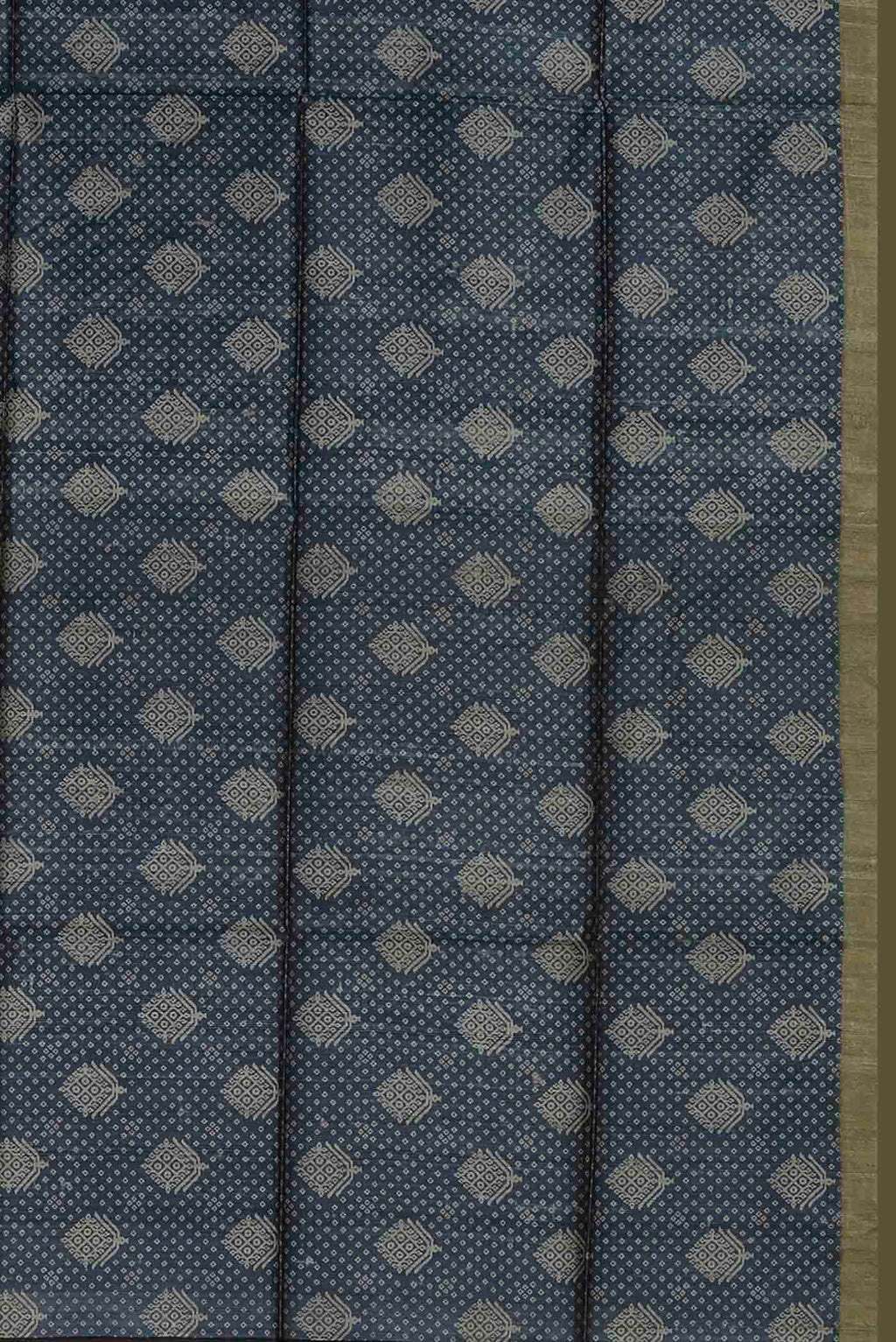 Blue Bhagalpuri Tussar Silk Saree